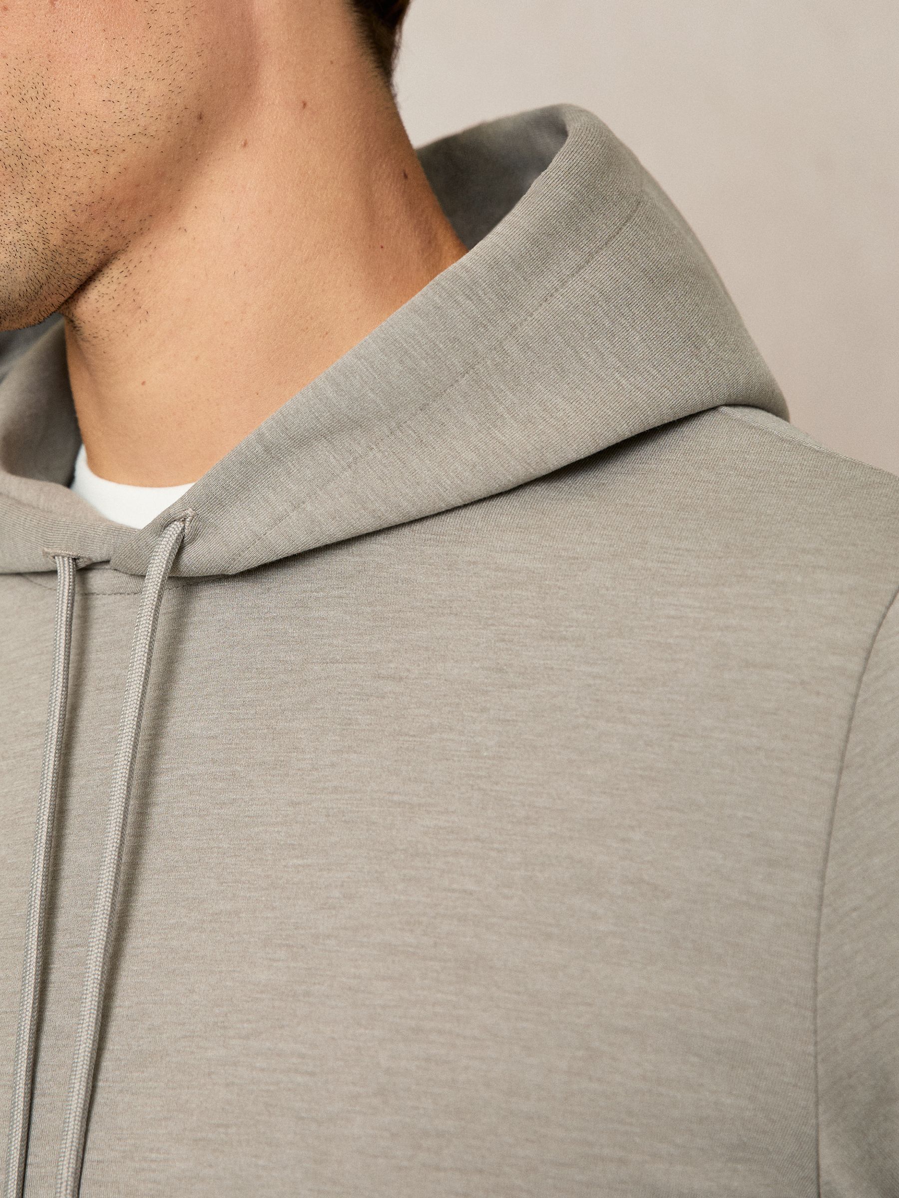 Premium Interlock-Jersey Hoodie in Taupe - image 4