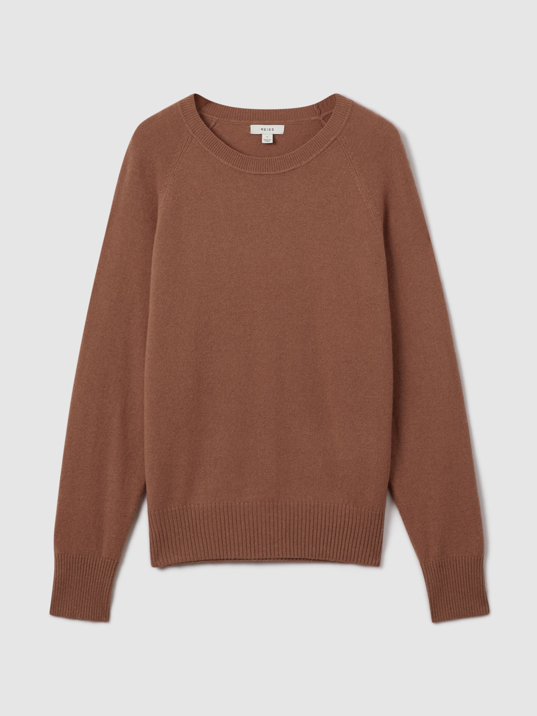 Oversized Wool Blend Crew Neck Jumper in Dusty Pink - Image 2 of 7