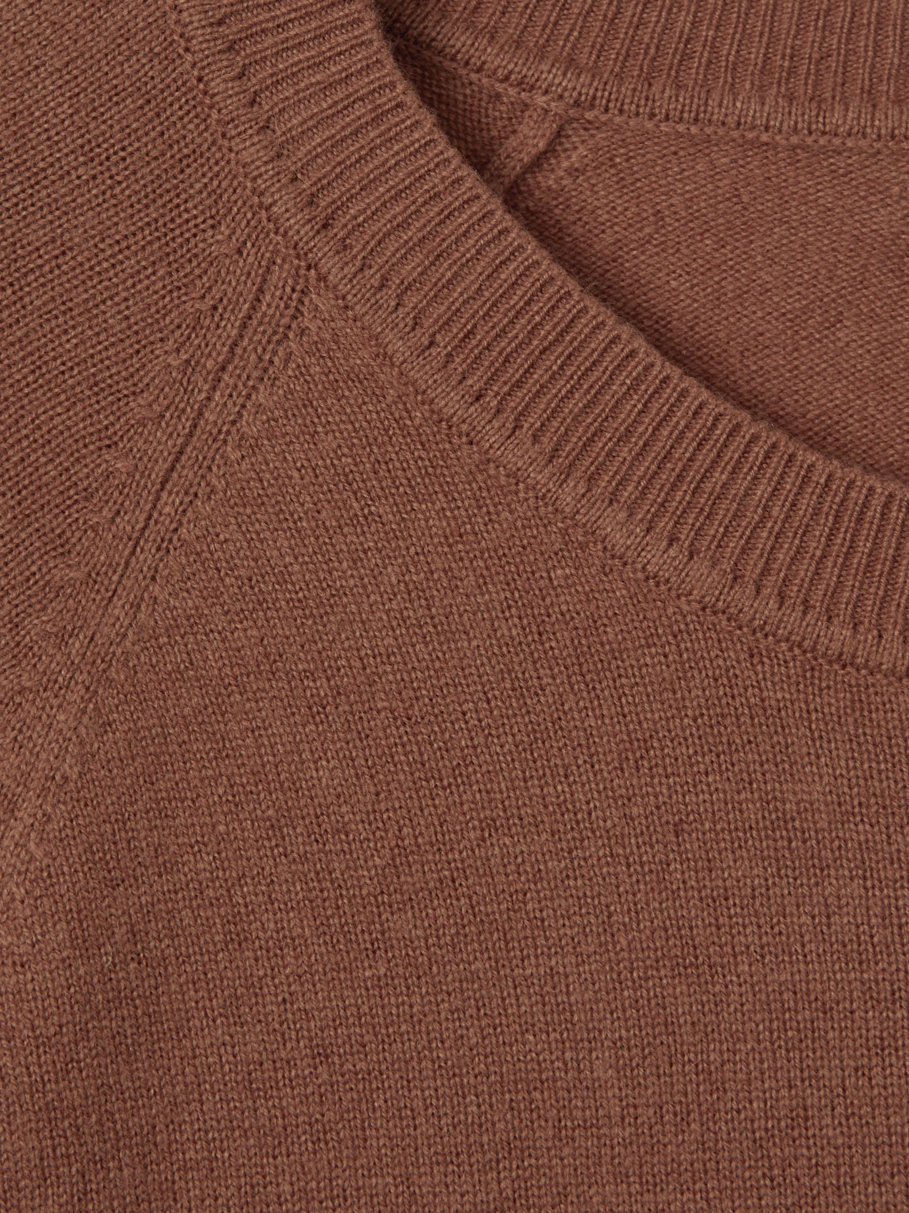 Oversized Wool Blend Crew Neck Jumper in Dusty Pink - Image 7 of 7