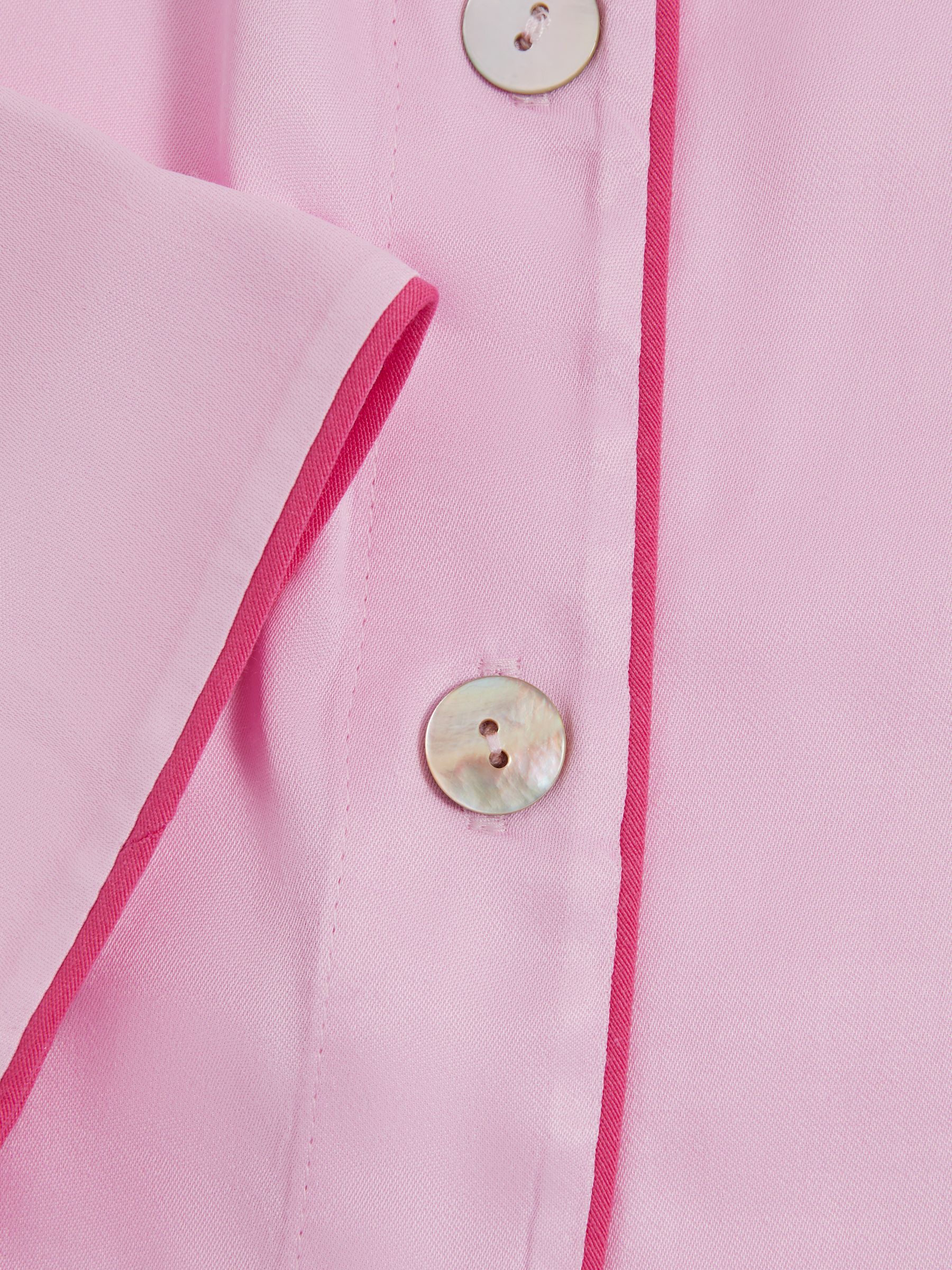Sleeper Relaxed Button-Through Shirt in Bubblegum - Image 6 of 6