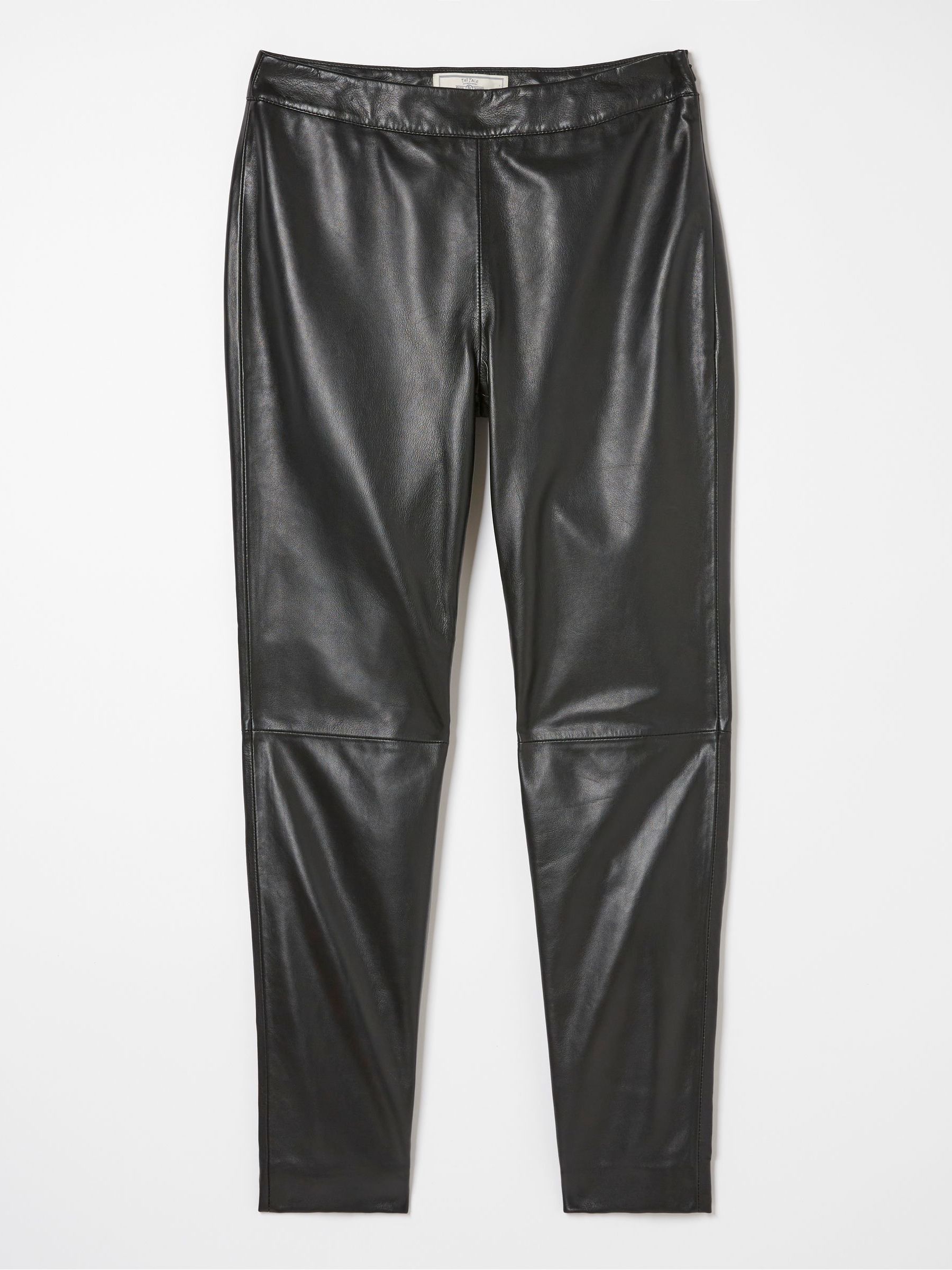 Black Lana Leather Tapered Trousers - Image 5 of 5 Black Lana Leather Tapered Trousers - Image 5 of 5