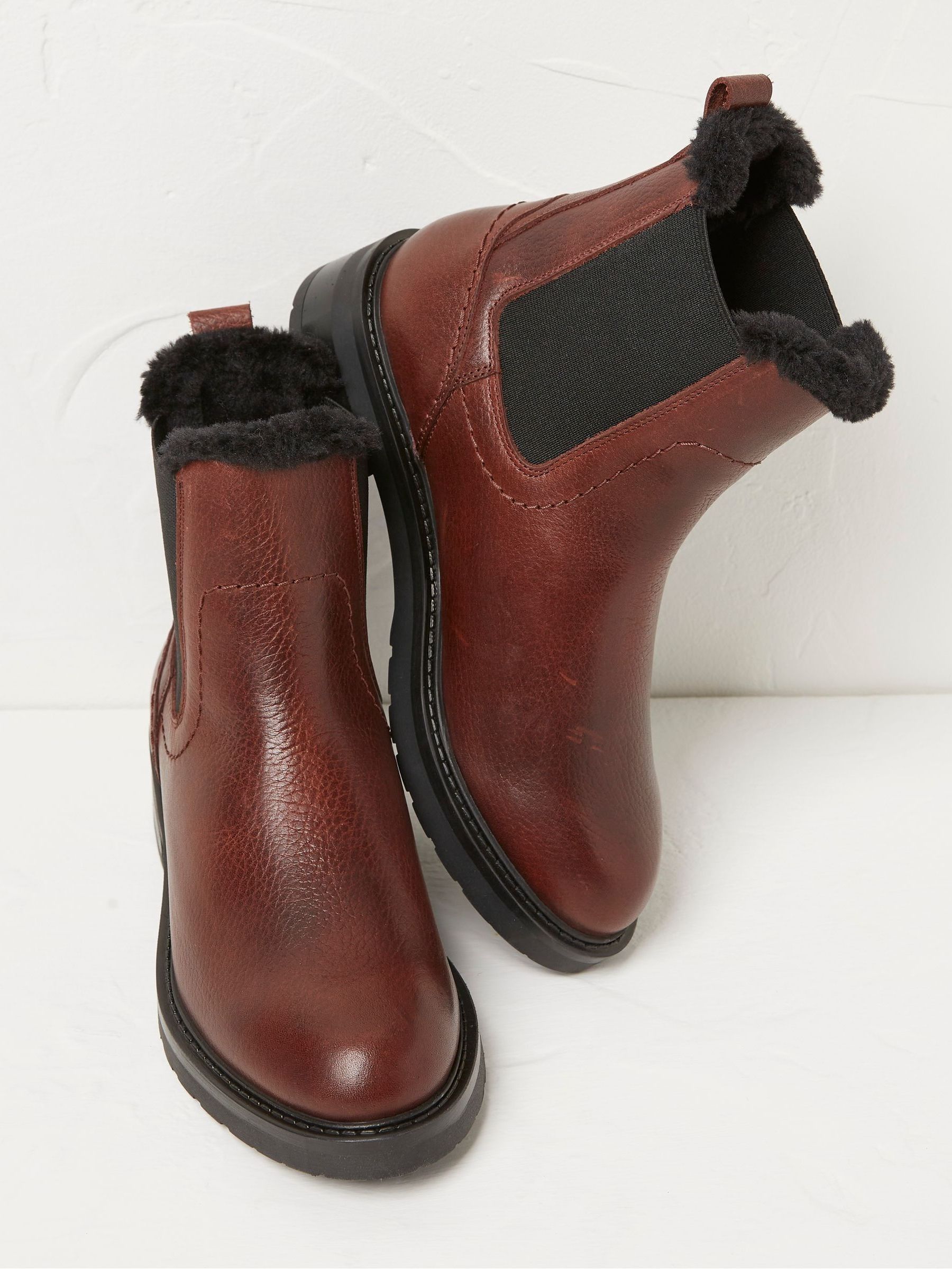Red Blake Faux Fur Lined Chelsea Boots - Image 1 of 4