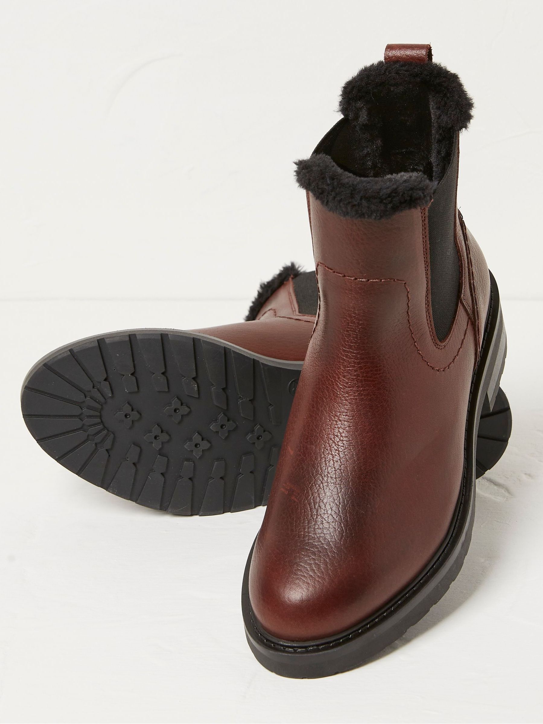 Red Blake Faux Fur Lined Chelsea Boots - Image 2 of 4