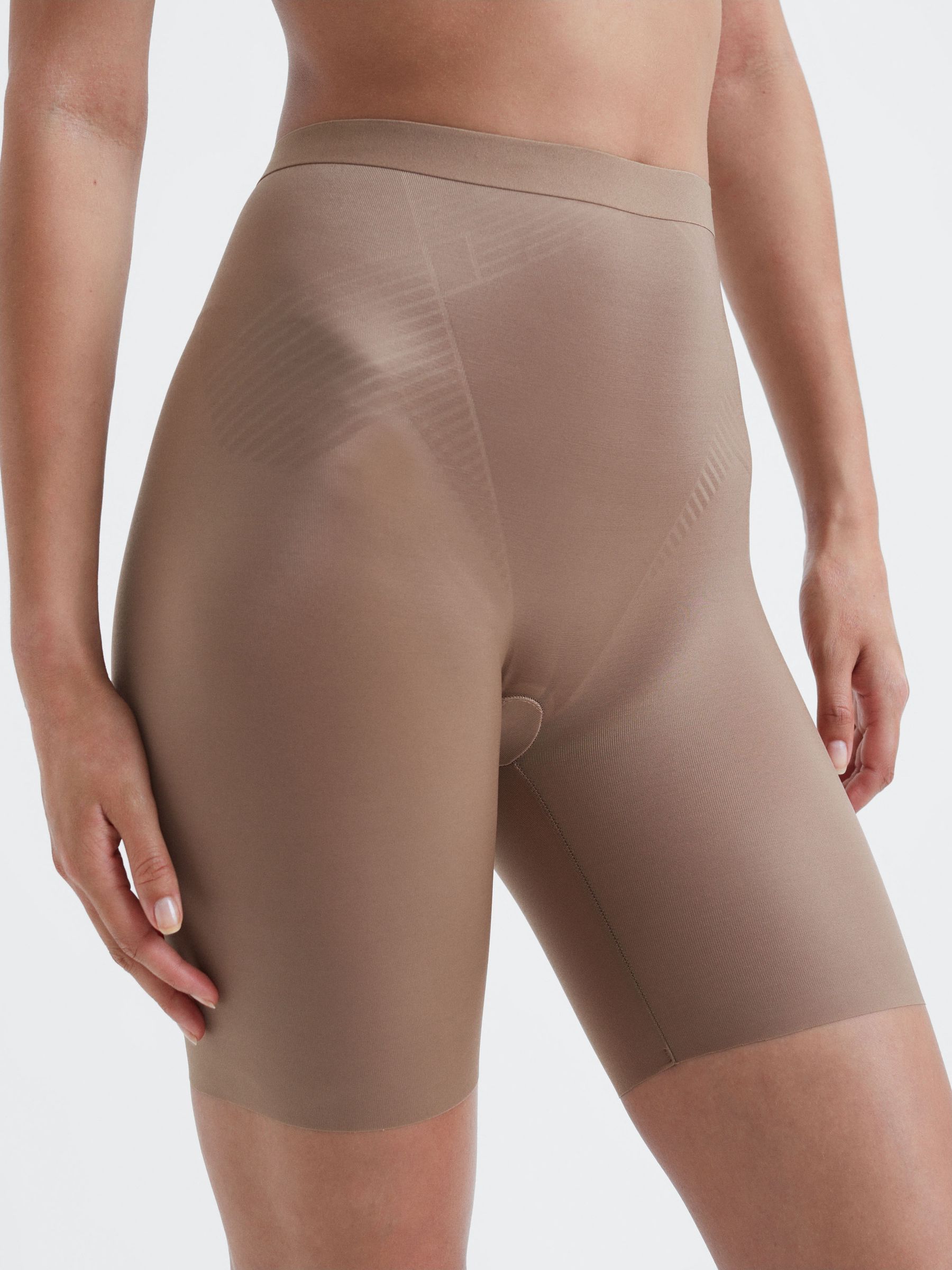 Spanx Shapewear Firming Mid-Thigh Shorts in Cafe Au Lait - Image 1 of 4