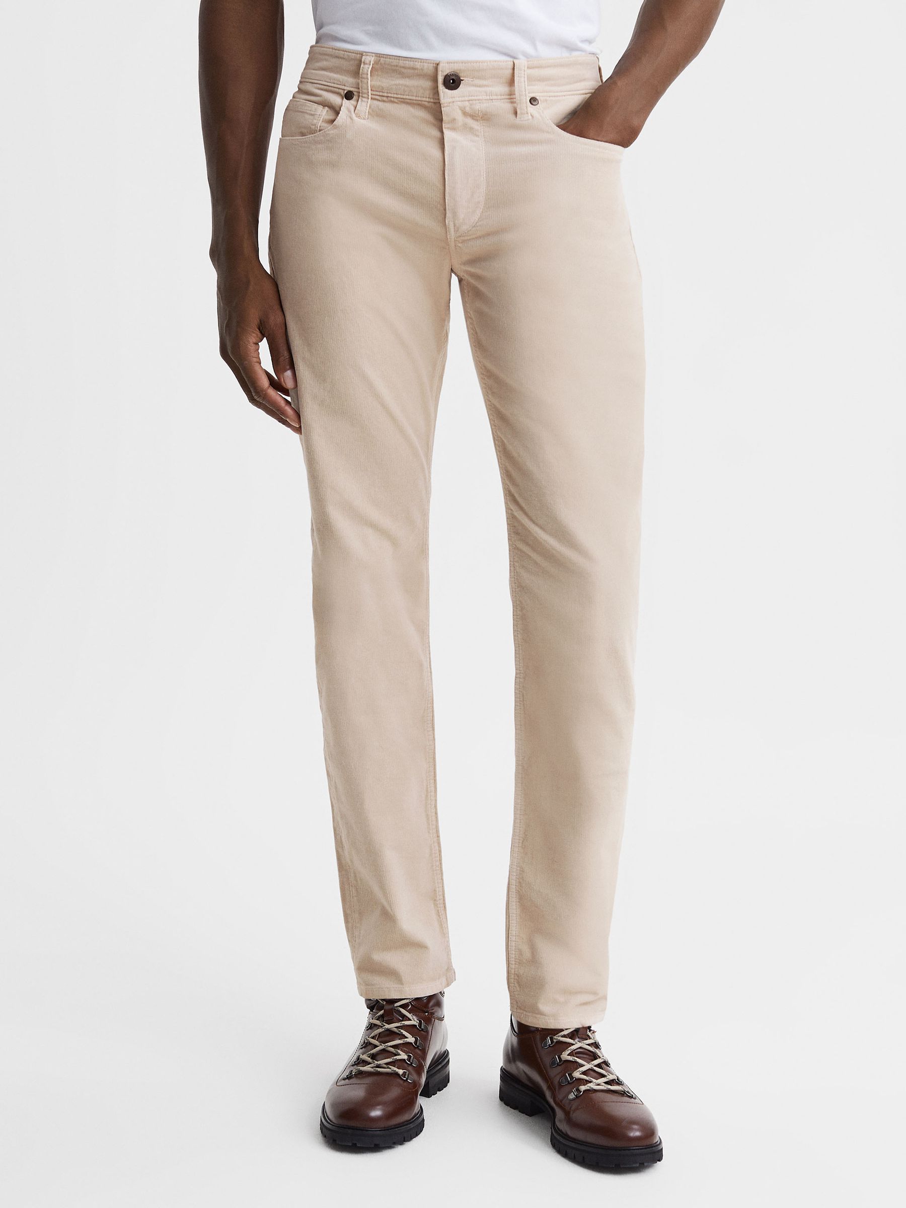 Paige Corduroy Jeans in Ivory Cream - Image 1 of 5