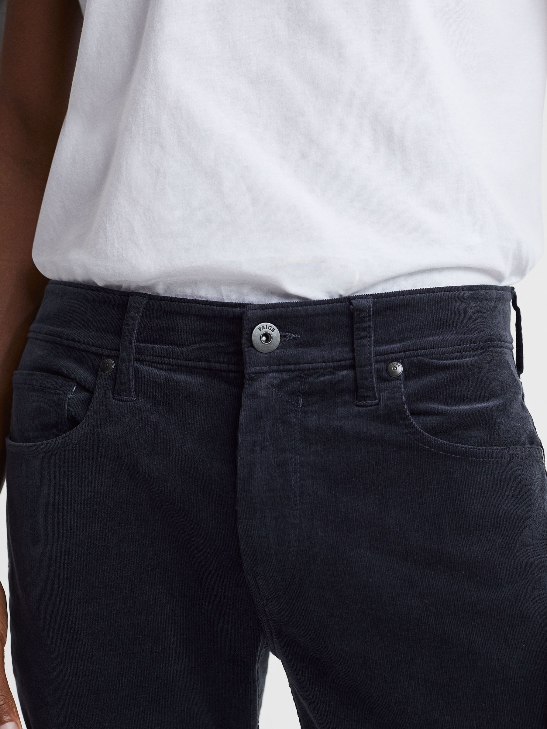 Paige Corduroy Jeans in Deep Anchor - Image 3 of 5
