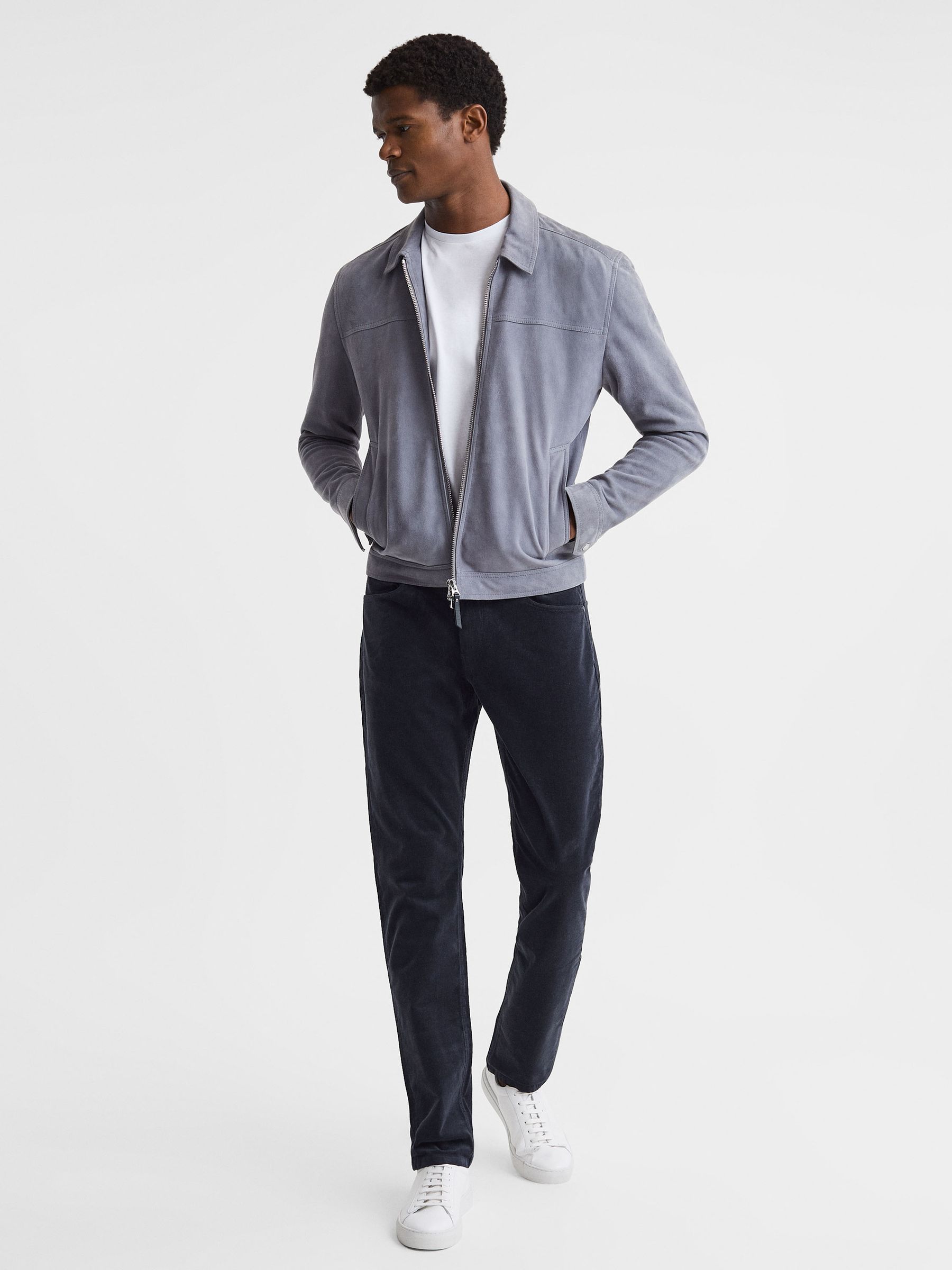 Paige Corduroy Jeans in Deep Anchor - Image 4 of 5