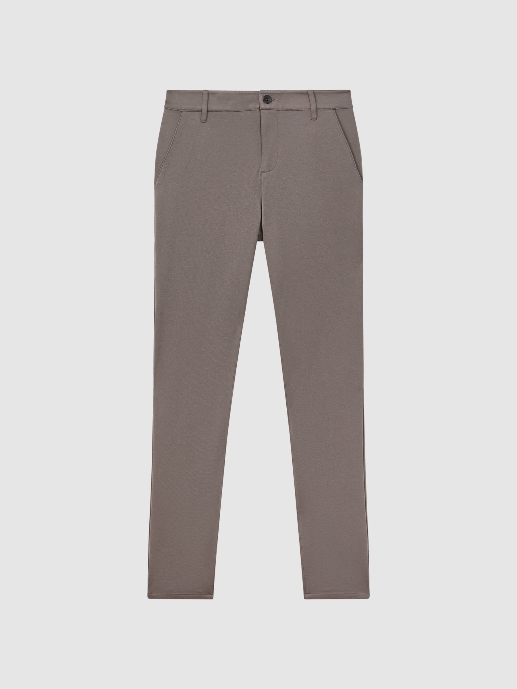 Paige Mid Rise Trousers in Dark Taupe - Image 2 of 6