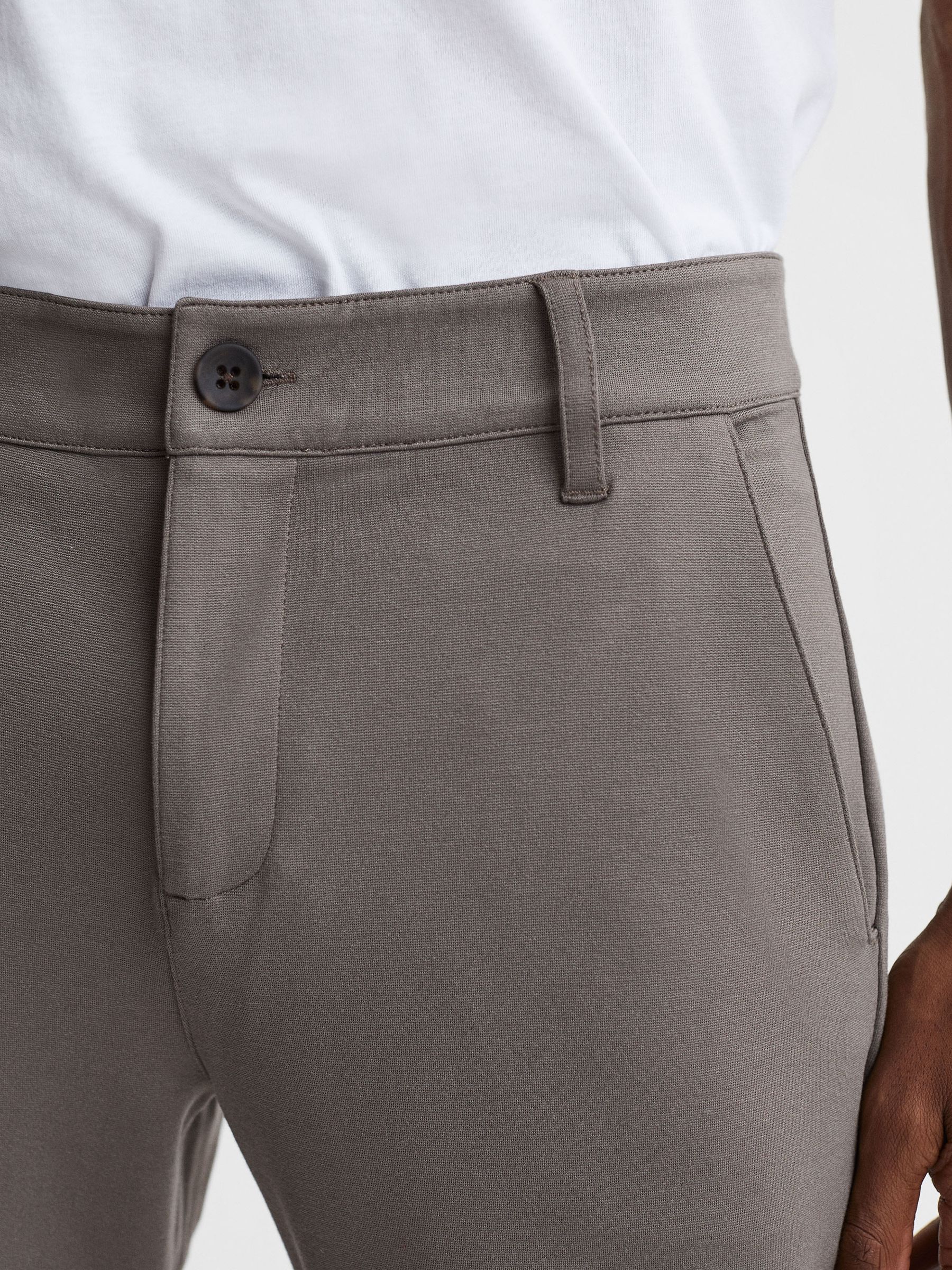 Paige Mid Rise Trousers in Dark Taupe - Image 4 of 6