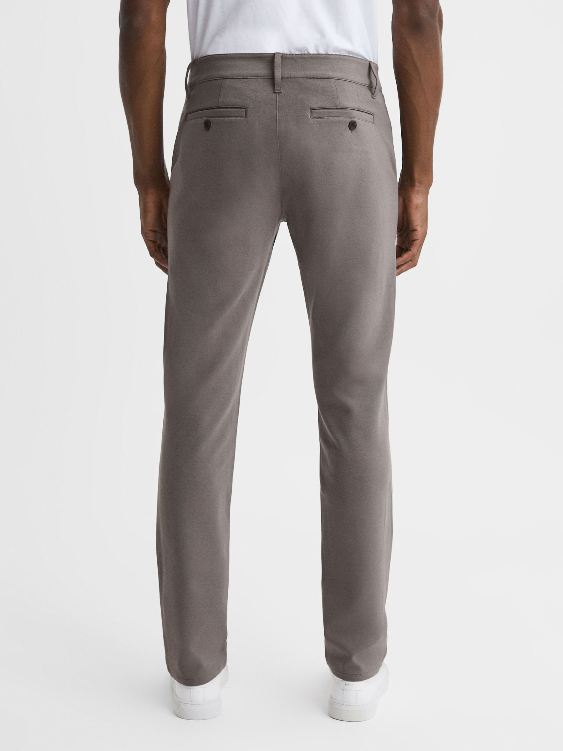 Paige Mid Rise Trousers in Dark Taupe - Image 5 of 6