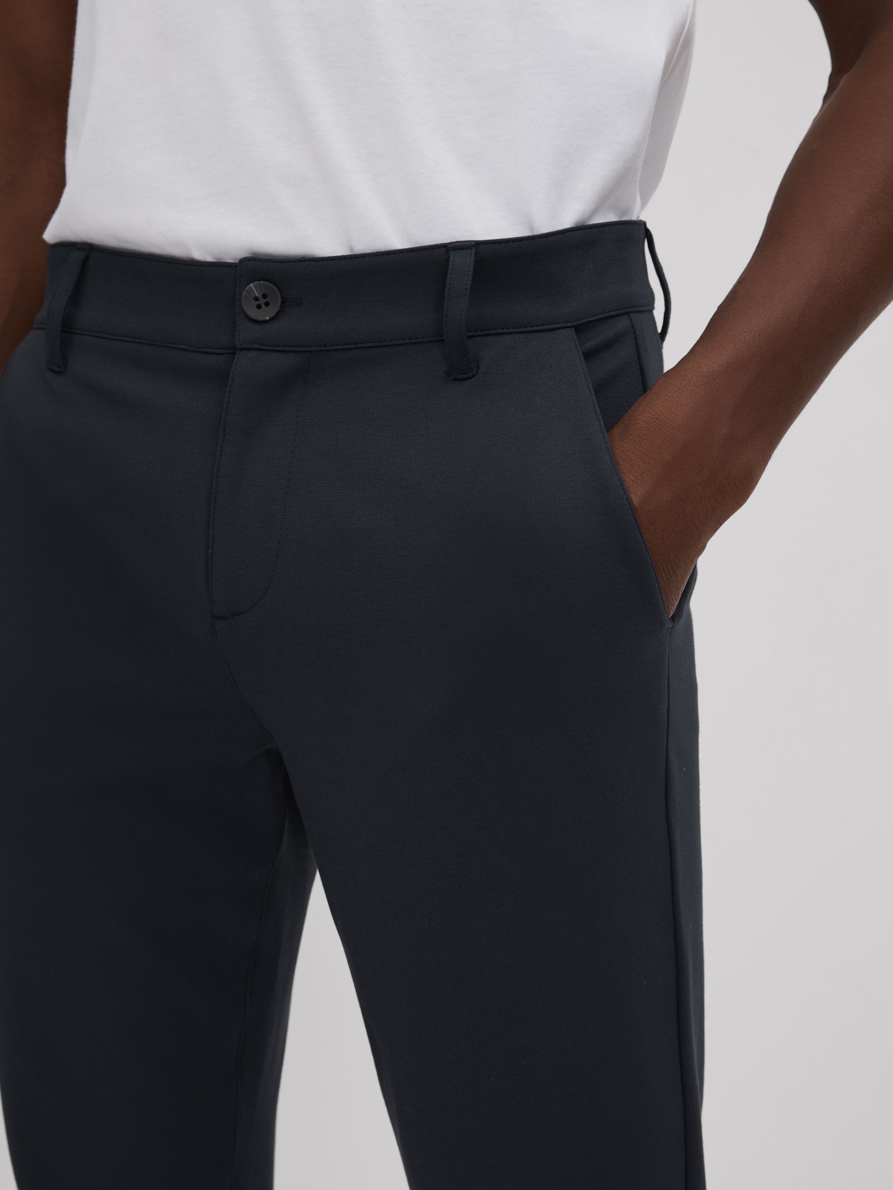 Paige Mid Rise Trousers in Deep Anchor - Image 4 of 6