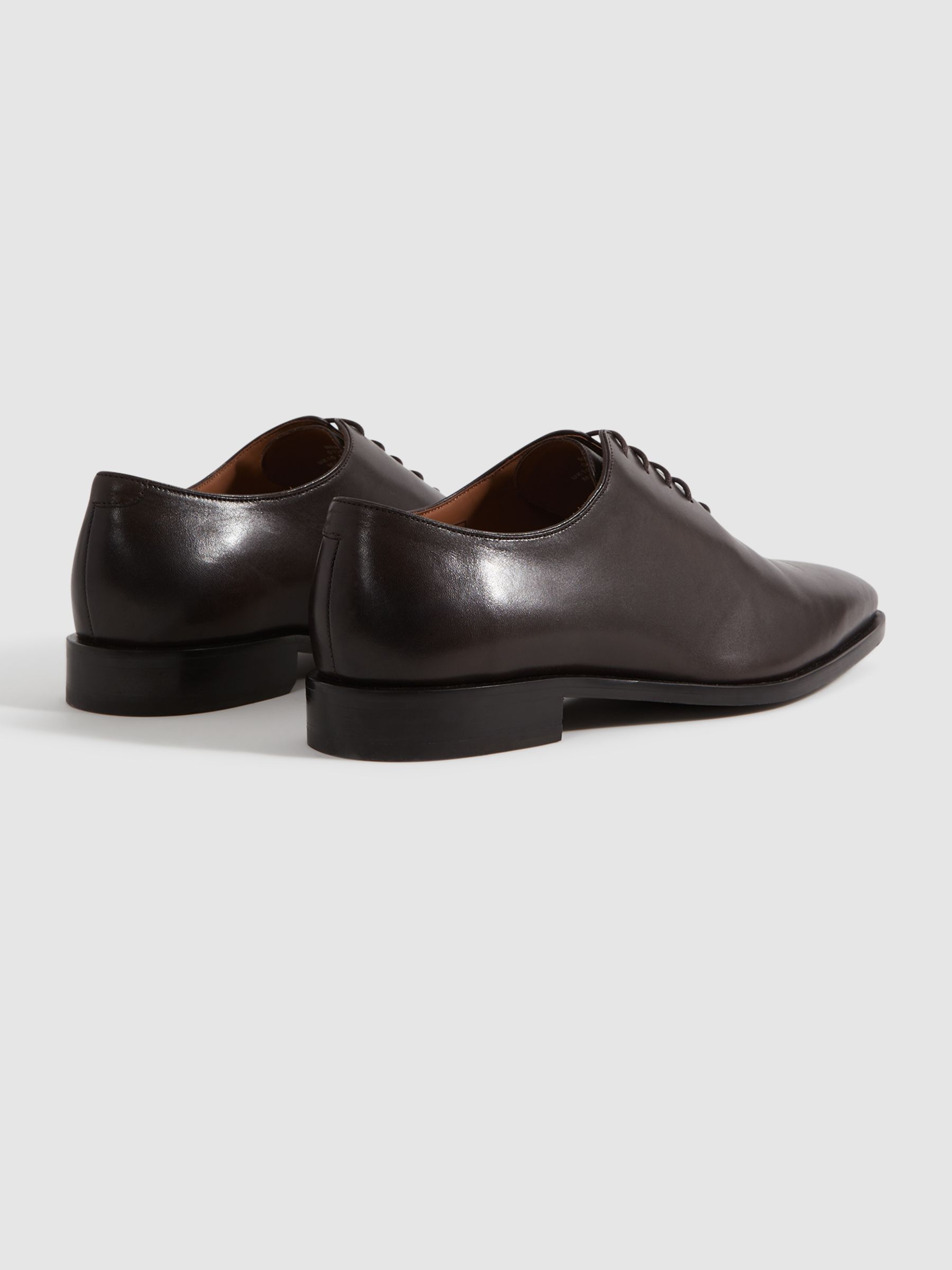 Leather Lace-Up Oxford Shoes in Dark Brown - image 3