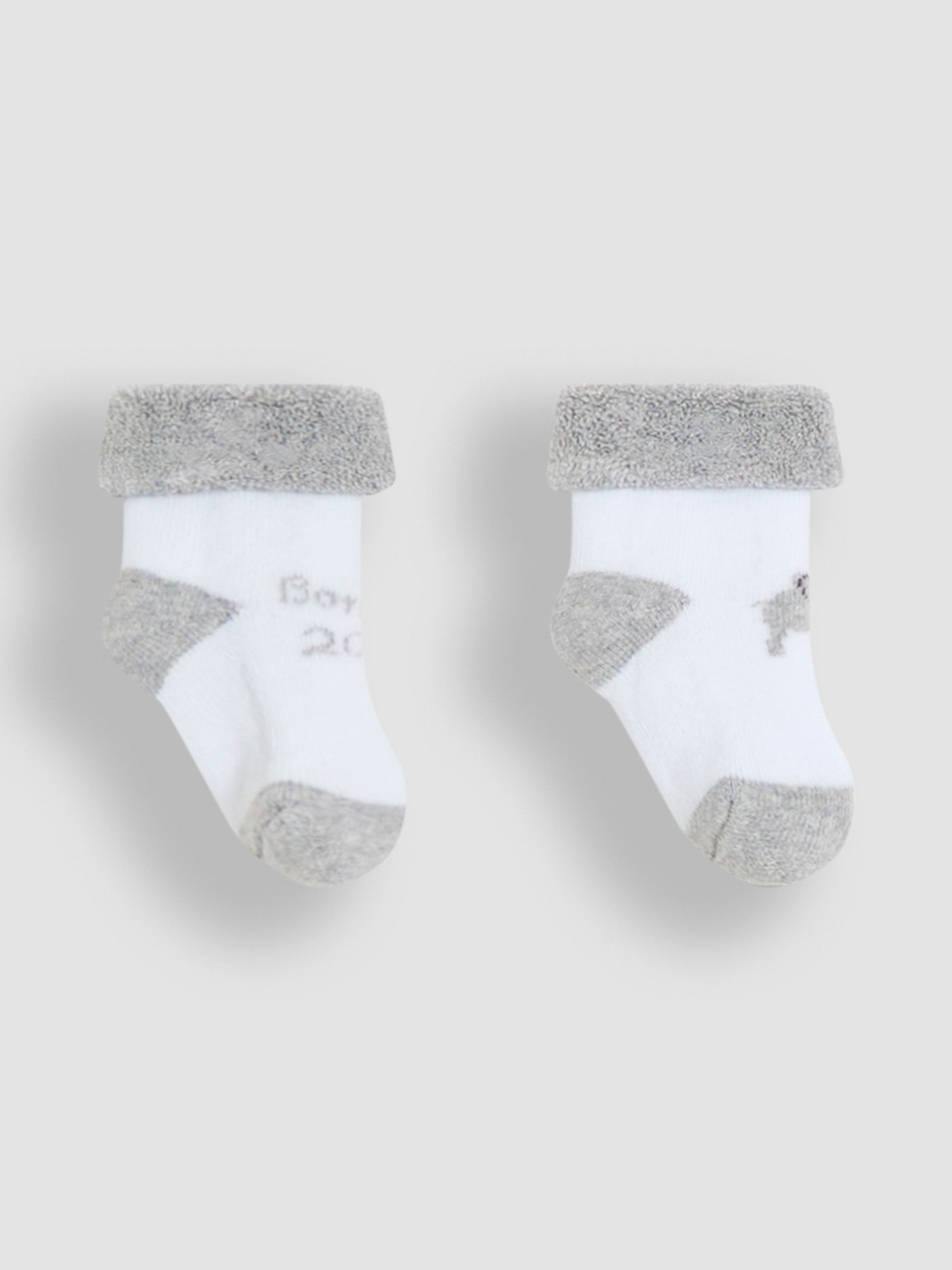 White 2-Pack Born In 2025 Baby Socks - Image 4 of 5