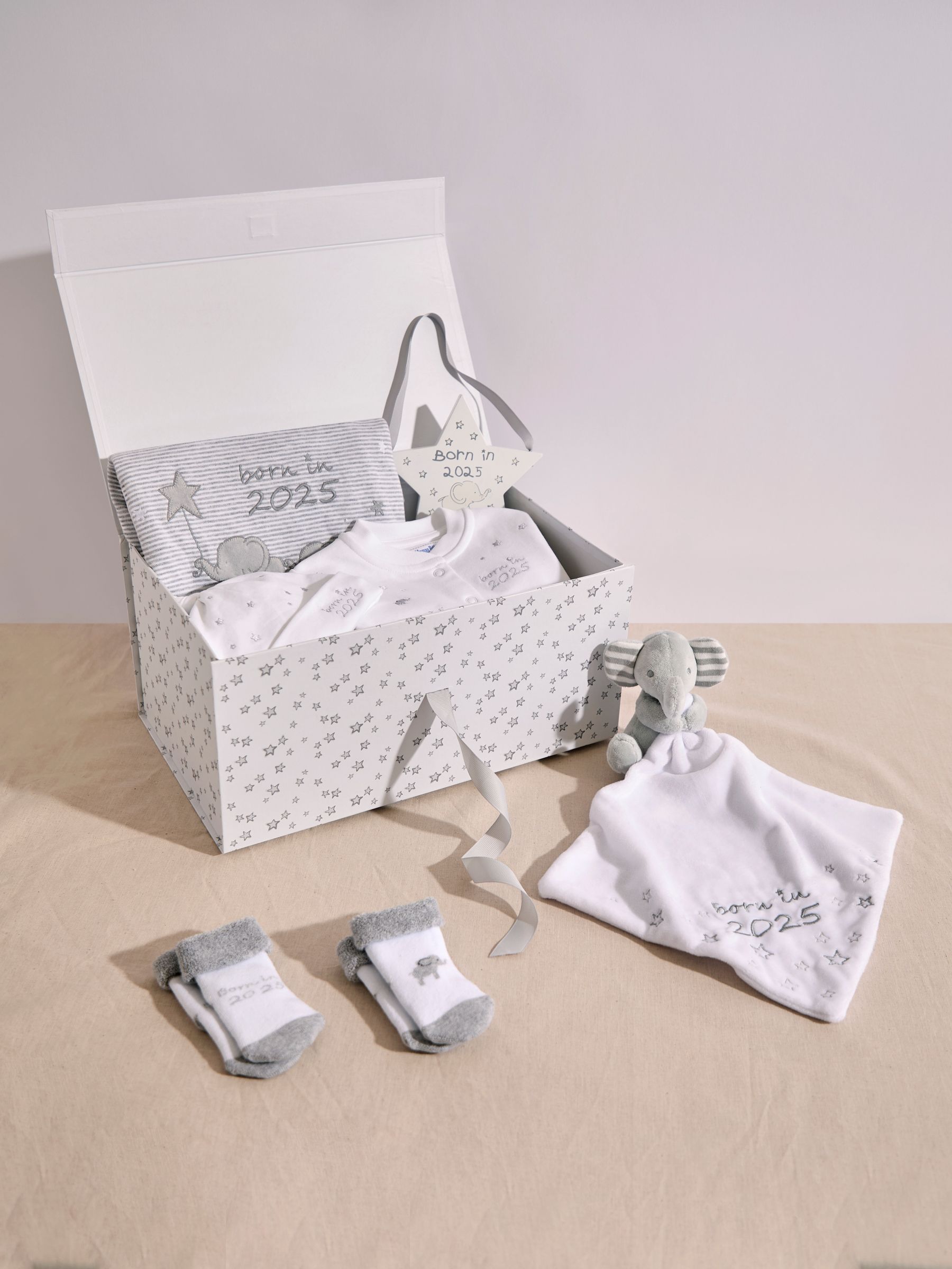 White 2-Pack Born In 2025 Baby Socks - Image 5 of 5