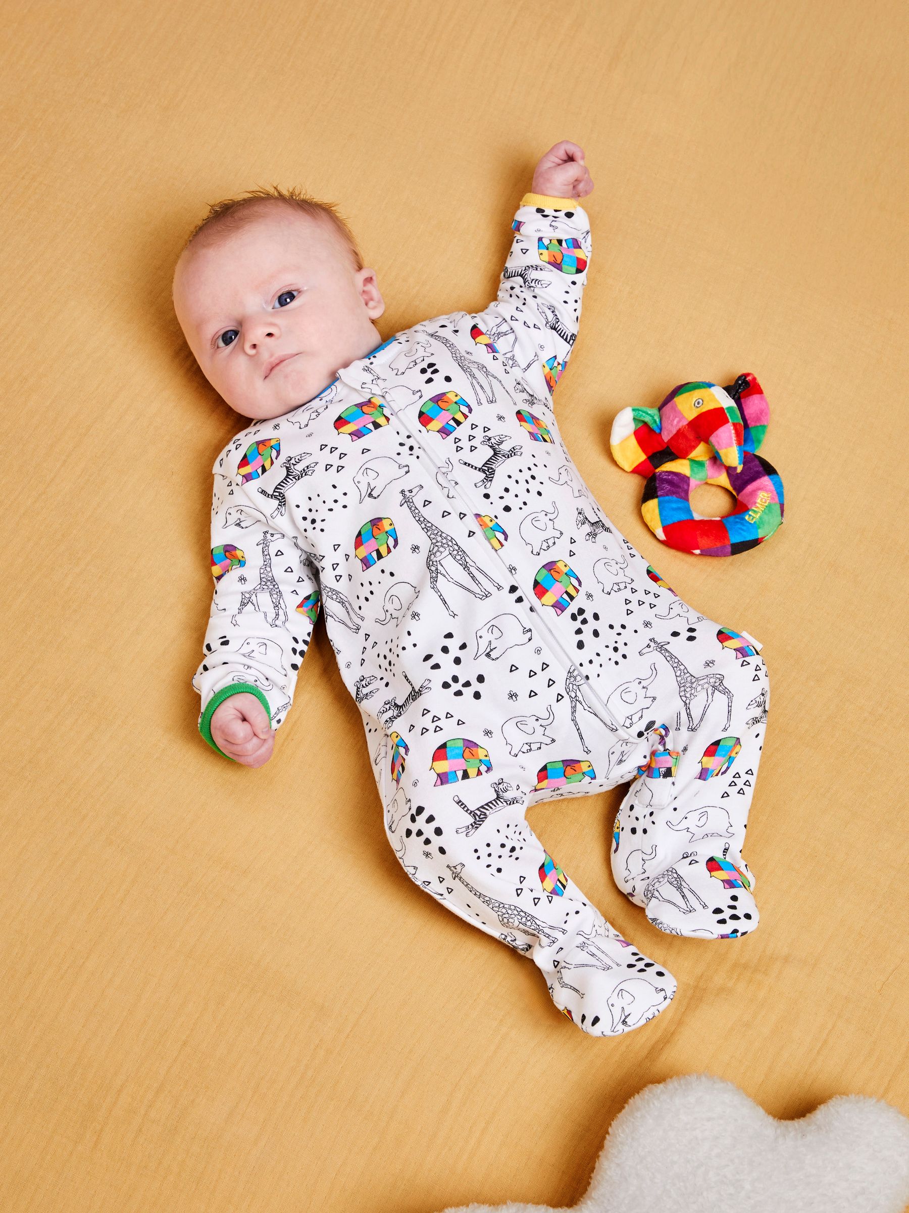 White Elmer Print Sleepsuit - Image 1 of 5