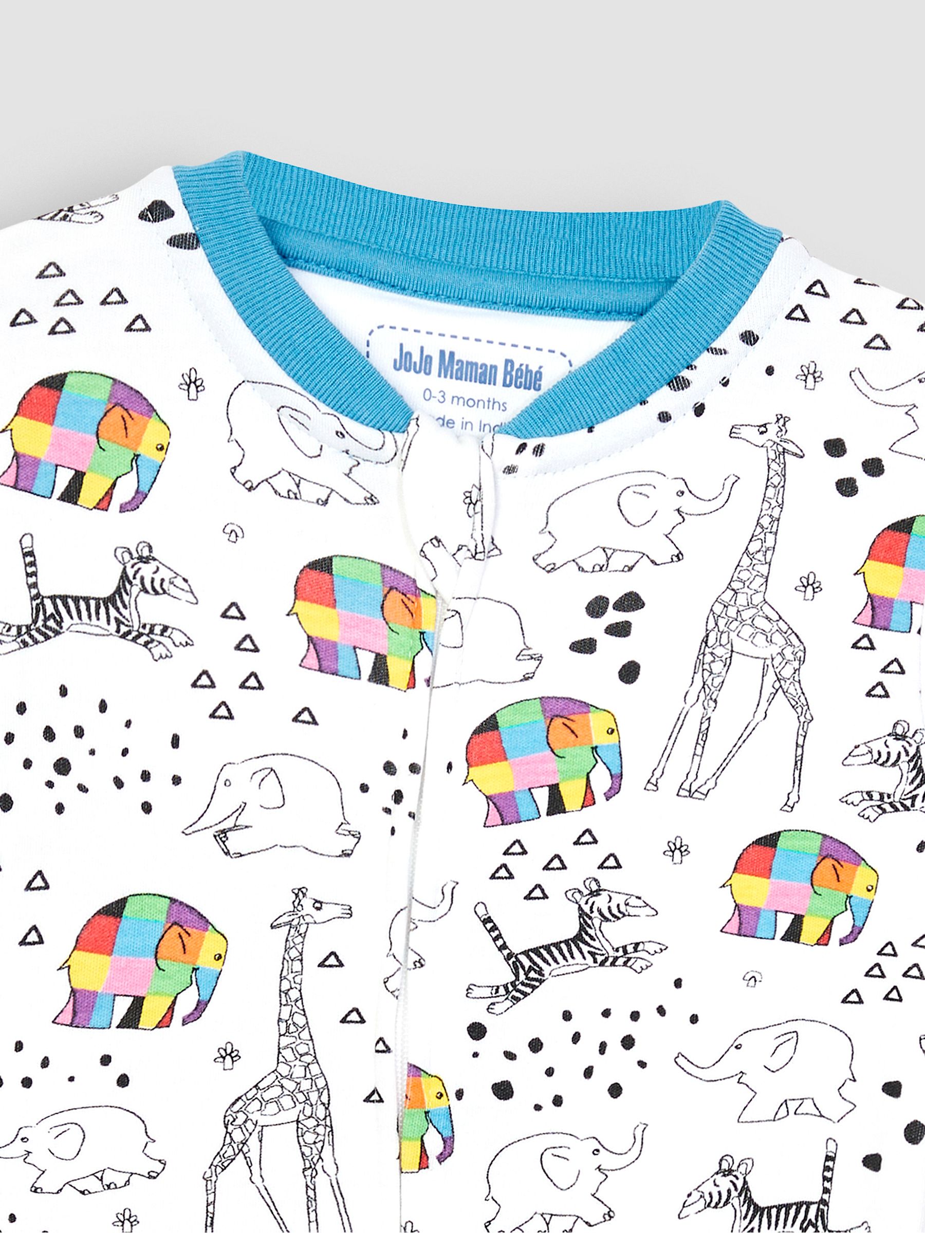 White Elmer Print Sleepsuit - Image 5 of 5