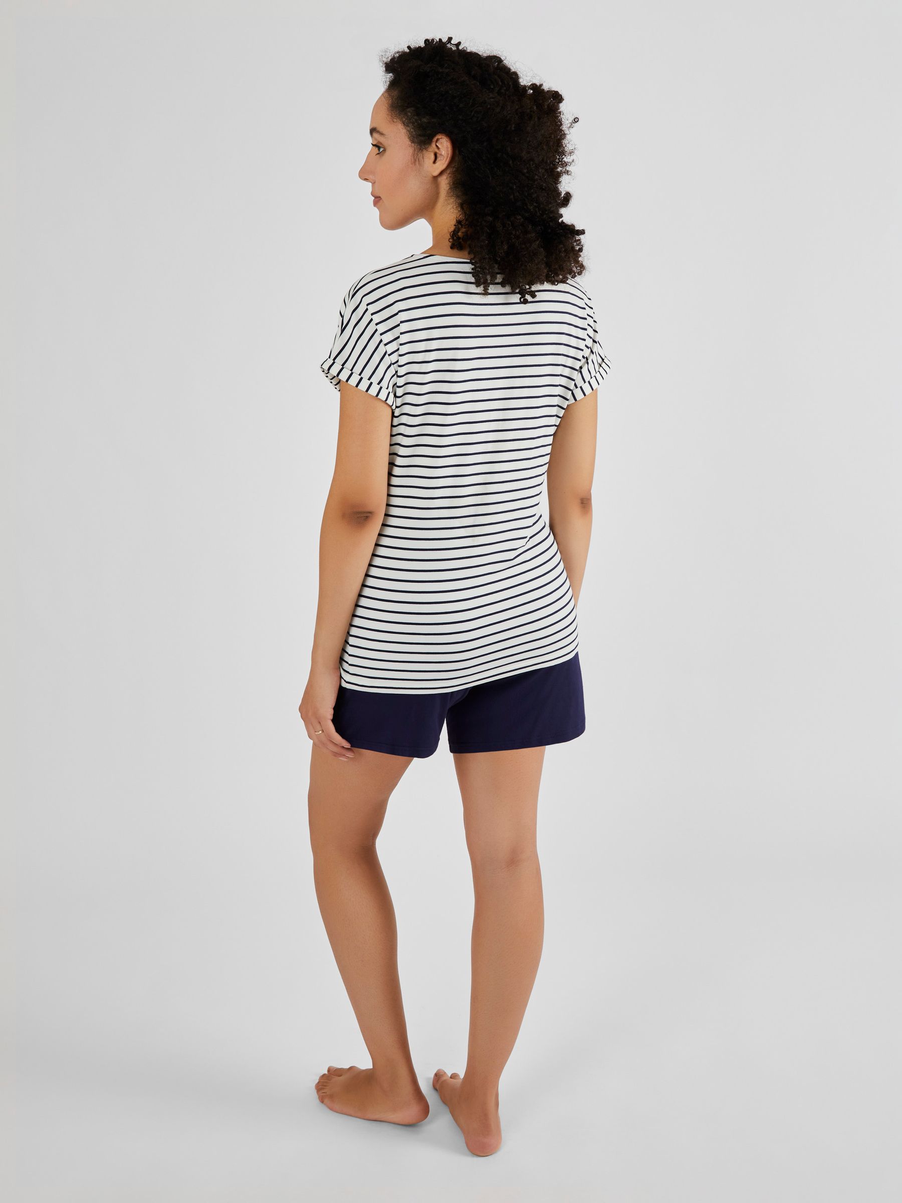 Navy Maternity & Nursing Short Pyjamas Set - Image 2 of 6