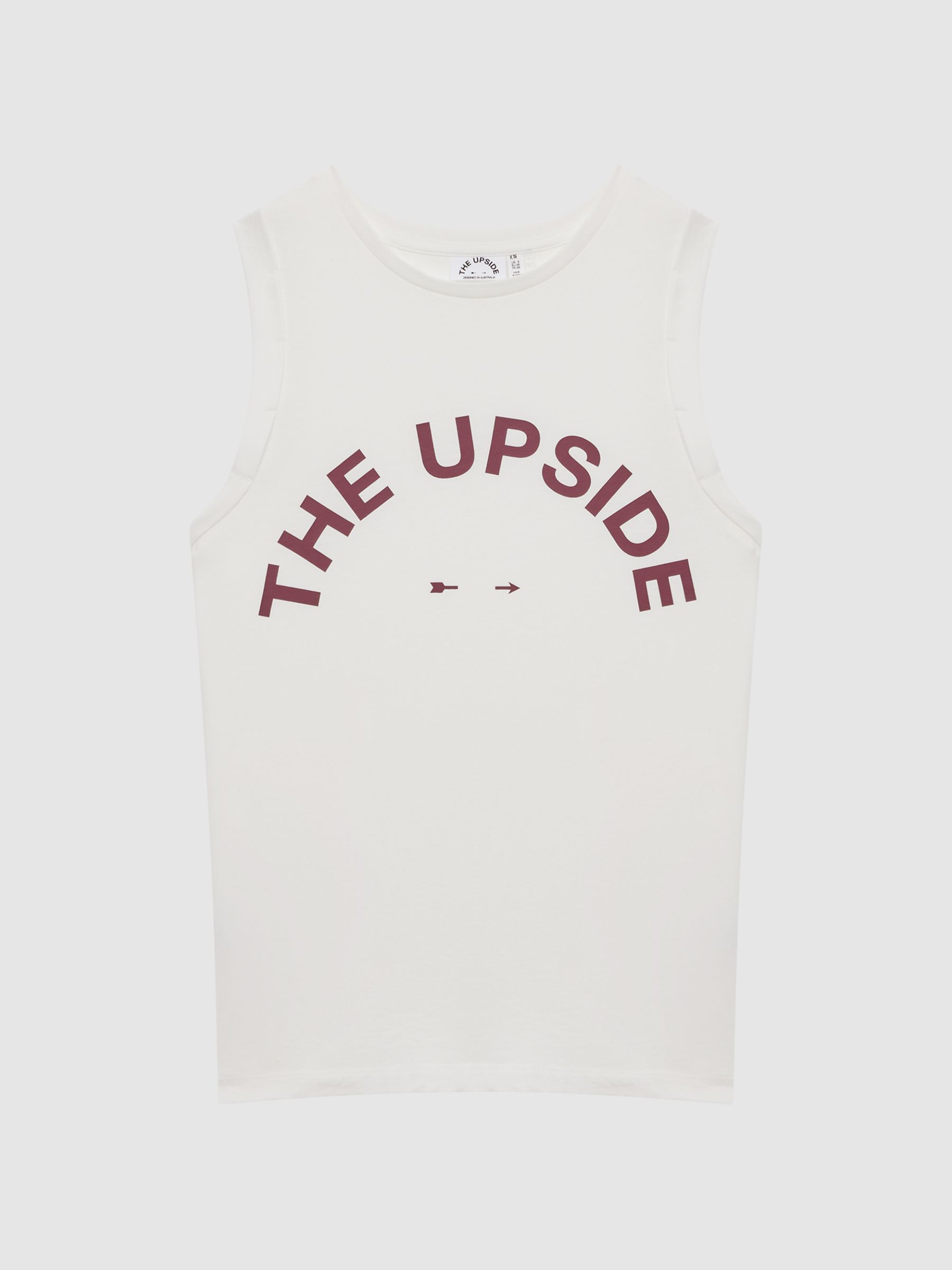 Sleeveless Crew Neck Vest in White - Image 2 of 4