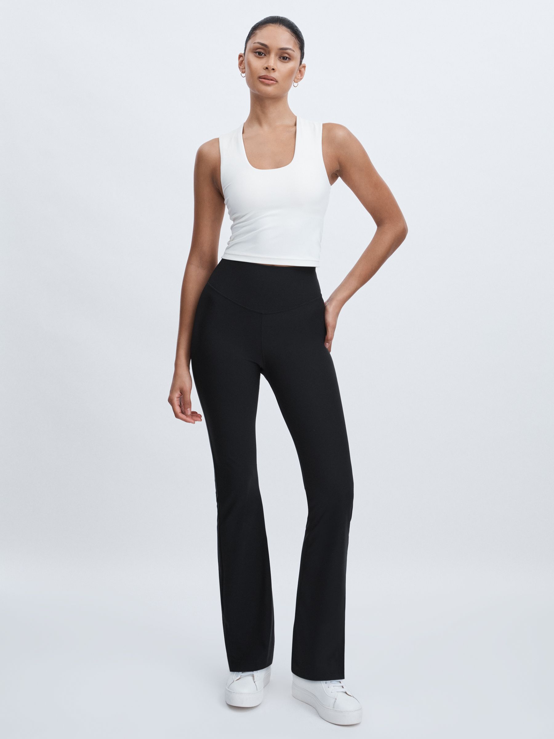 The Upside High Rise Flared Leggings in Black - Image 1 of 6