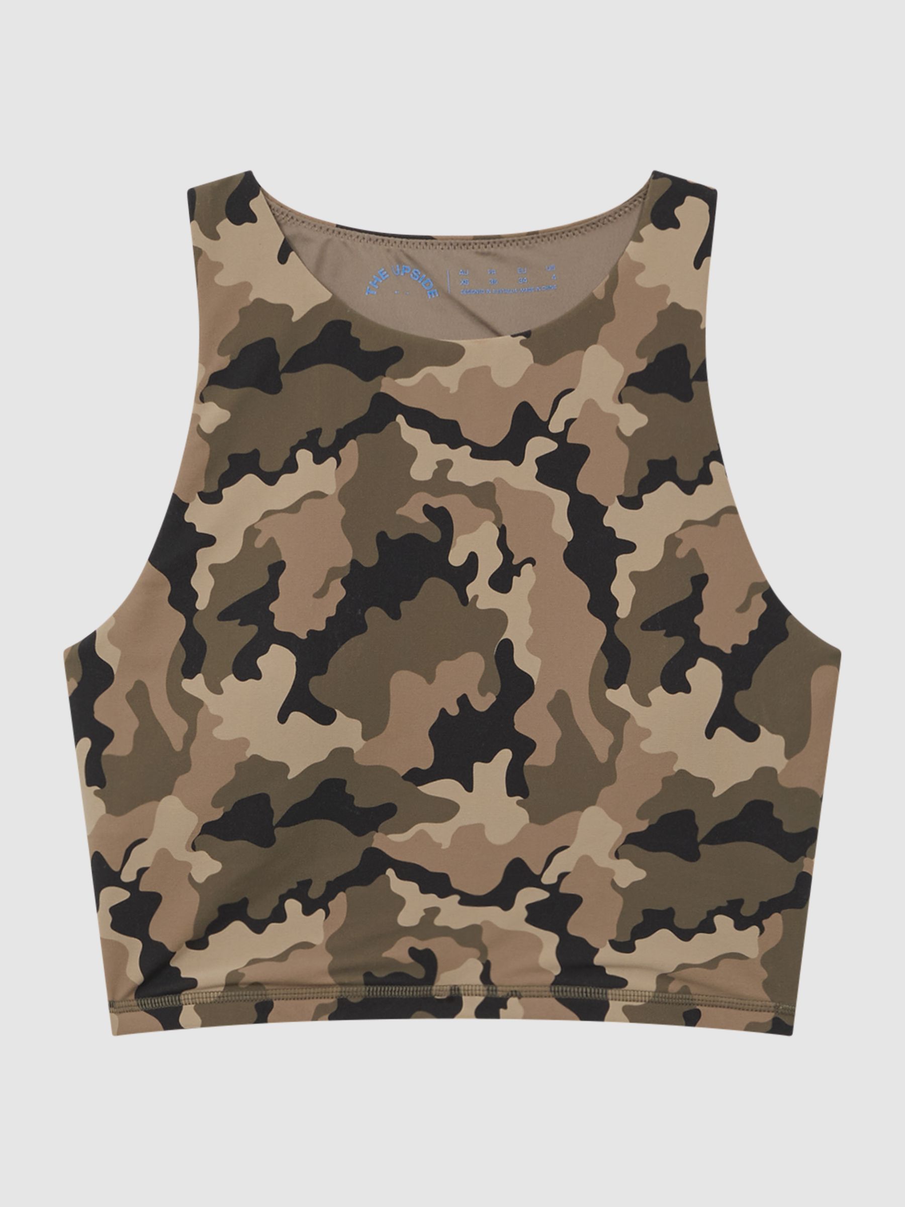 The Upside Camouflage Cropped Tank Top in Camo - Image 2 of 5