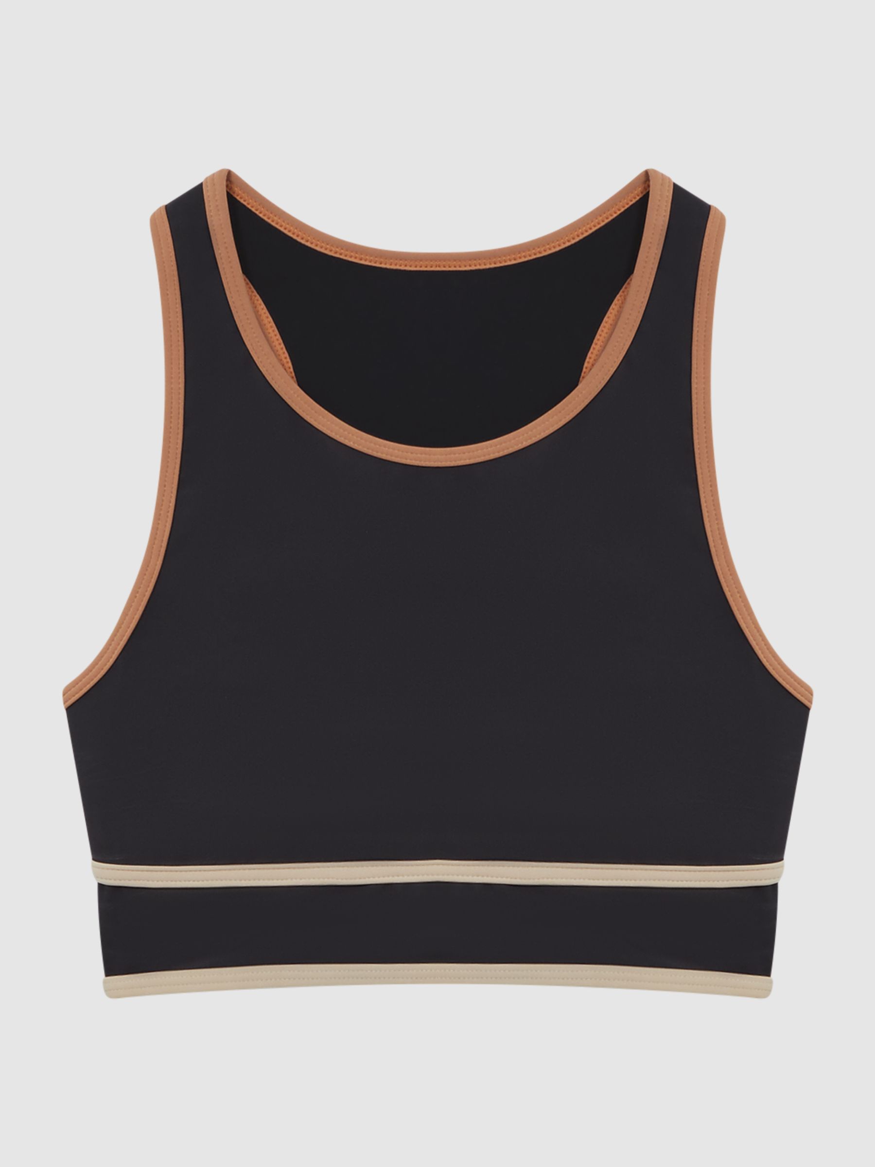 The Upside Racerback Cut-Out Sports Bra in Black - Image 2 of 4