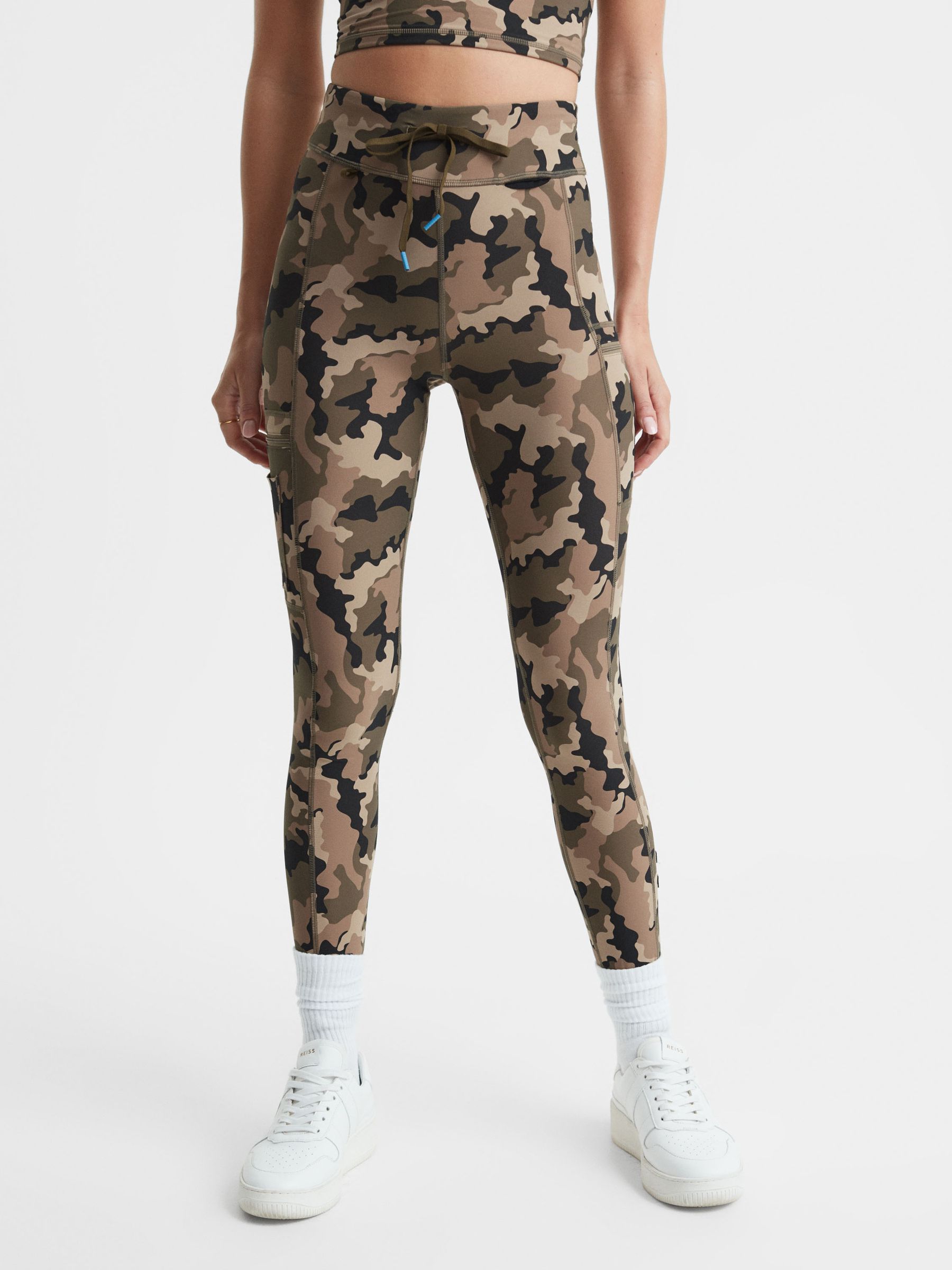 The Upside Drawstring Camouflage Leggings in Camo - Image 1 of 5