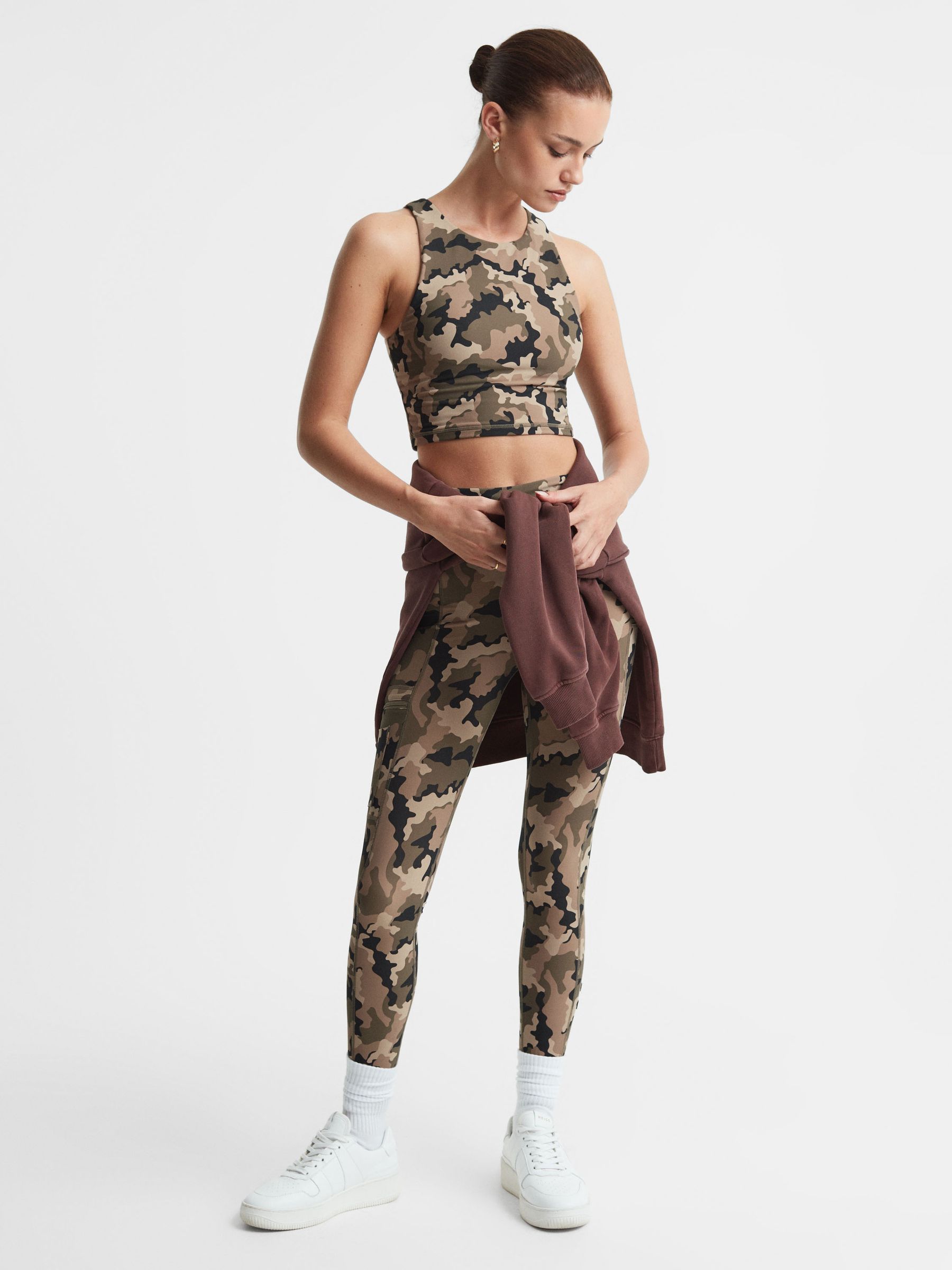 The Upside Drawstring Camouflage Leggings in Camo - Image 3 of 5