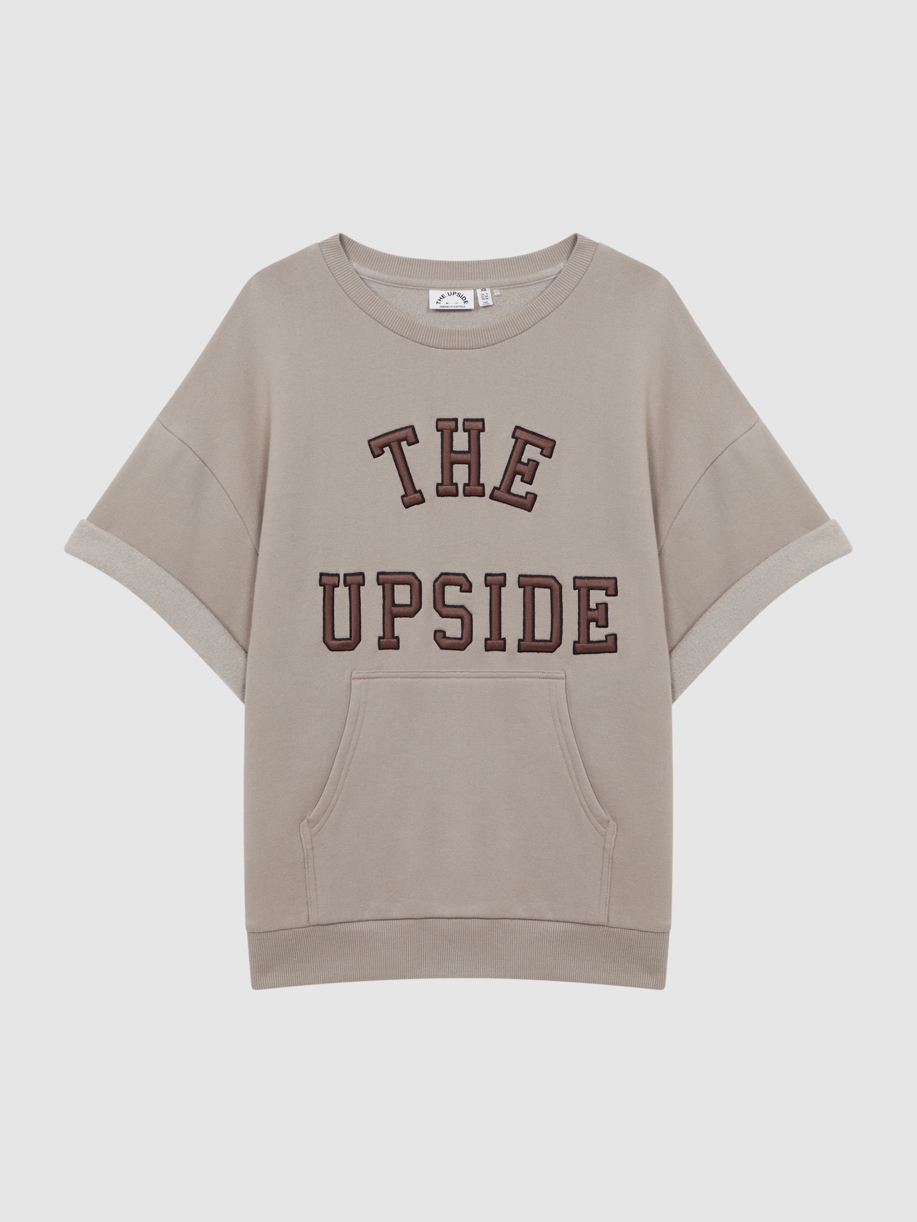 The Upside Cotton Crew Neck T-Shirt in Natural - Image 2 of 4