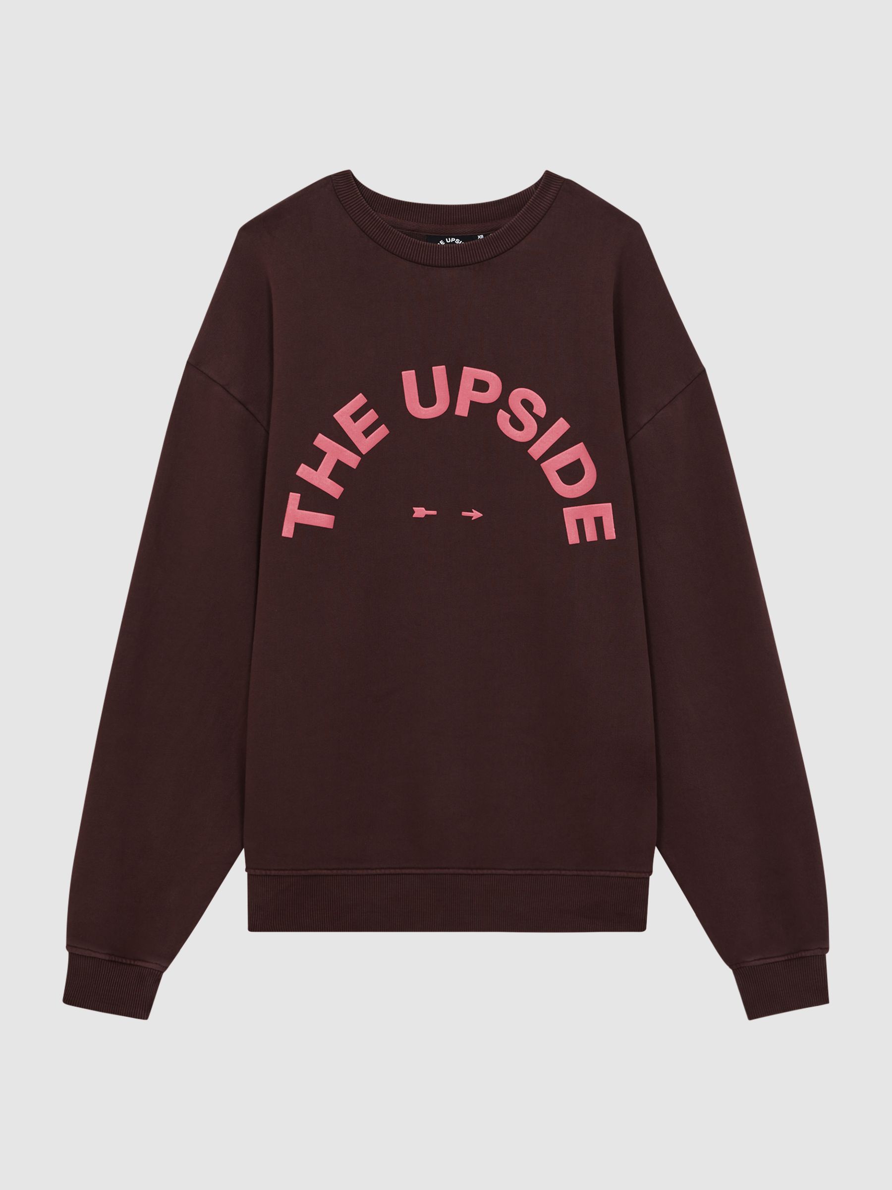 The Upside Cotton Crew Neck Sweat Top in Brown - Image 2 of 4