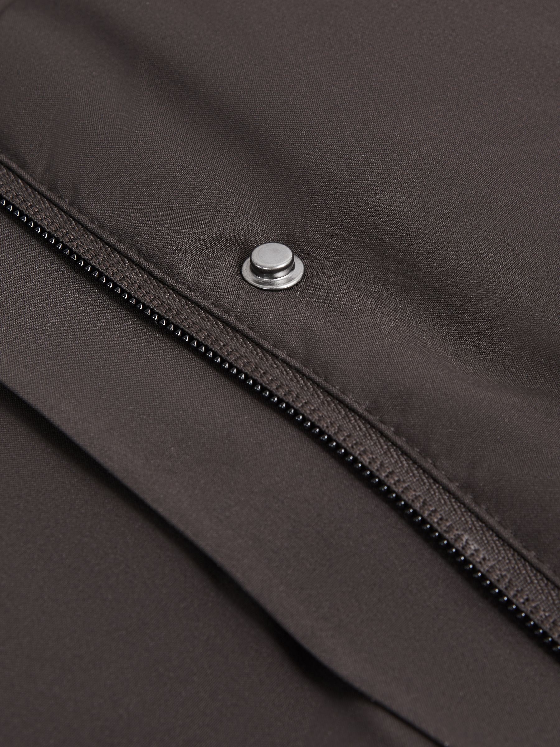 Scandinavian Edition Long Quilted Coat in Dark Brown - Image 6 of 7