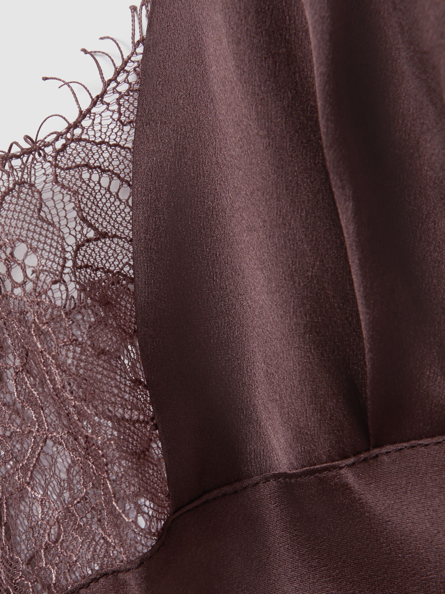 Maison Essentiele Silk Nightdress in Chocolate - Image 6 of 6