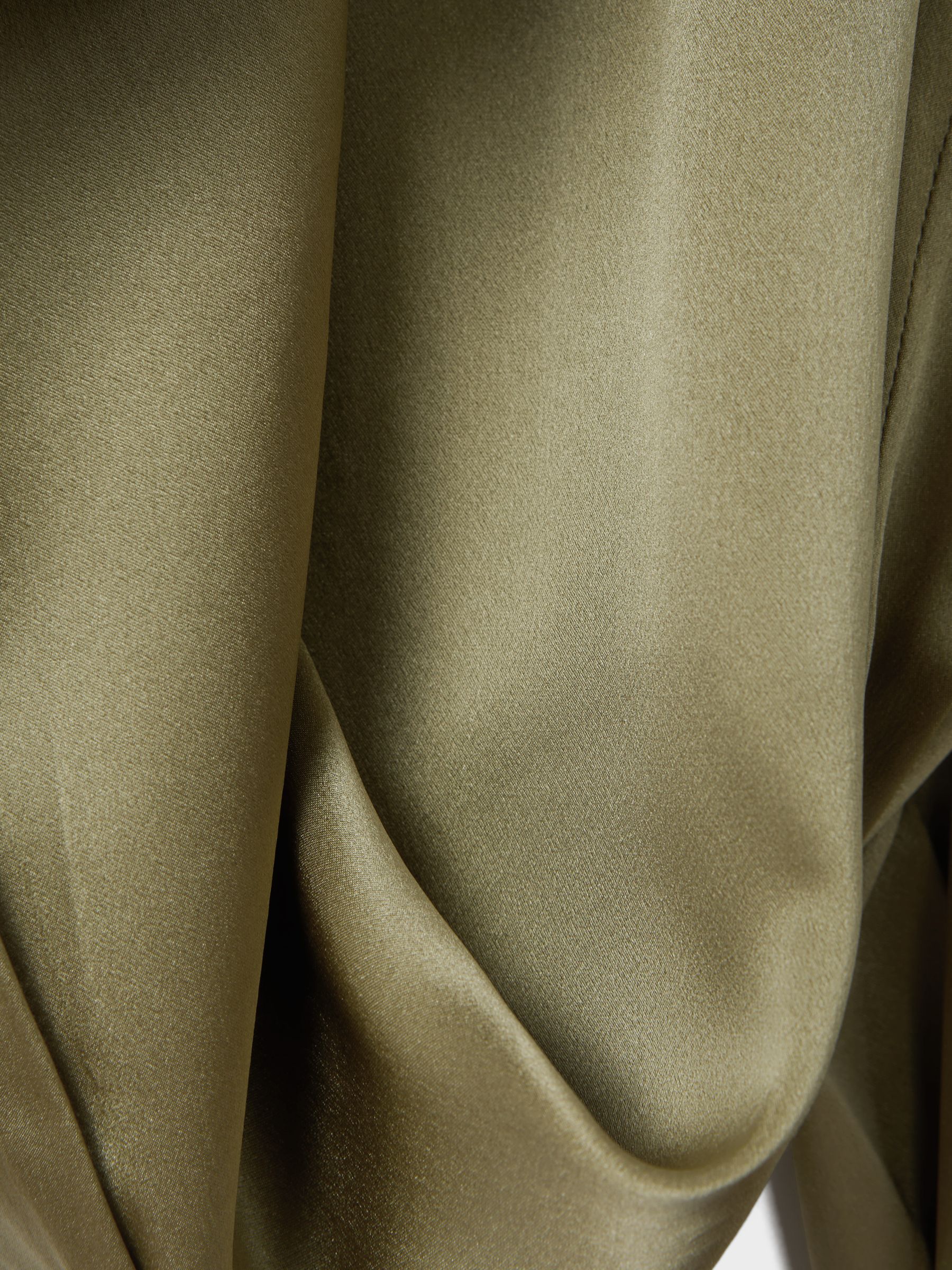 Maison Essentiele Silk Pyjama Bottoms in Olive - Image 6 of 6