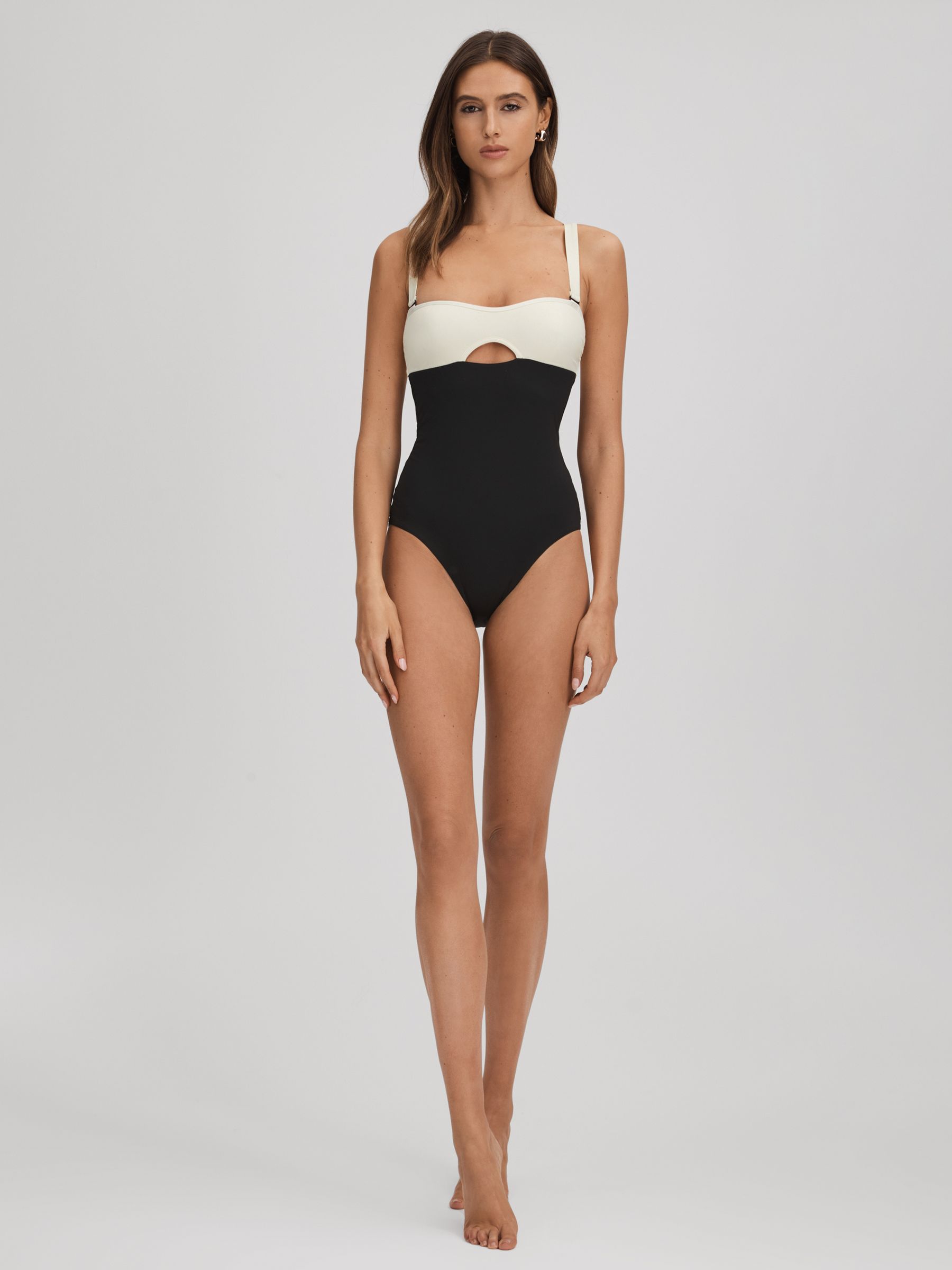 Bondi Born Colourblock Swimsuit in Porcelain - Image 3 of 5