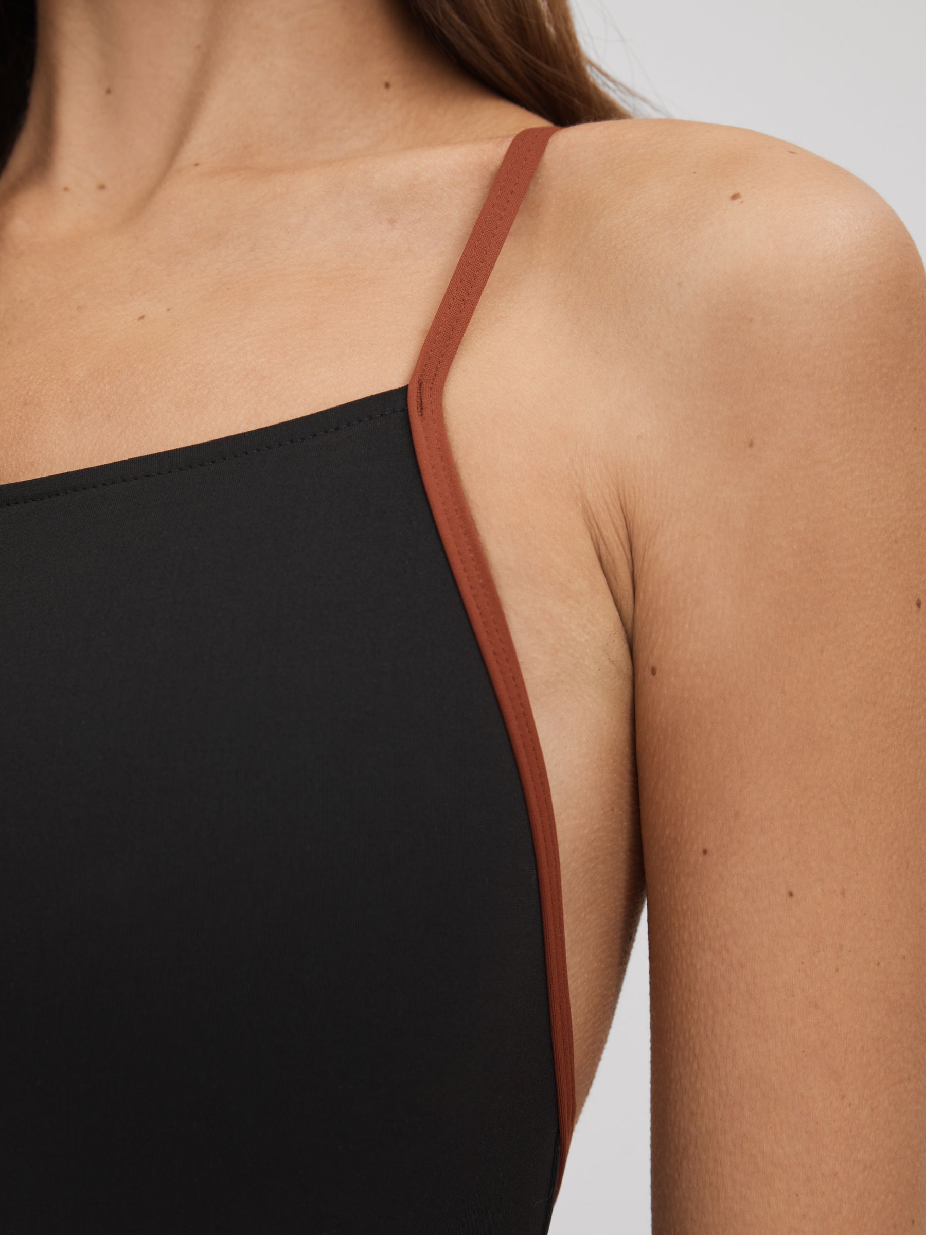 Bondi Born Contrast Strap Swimsuit in Black - Image 4 of 5