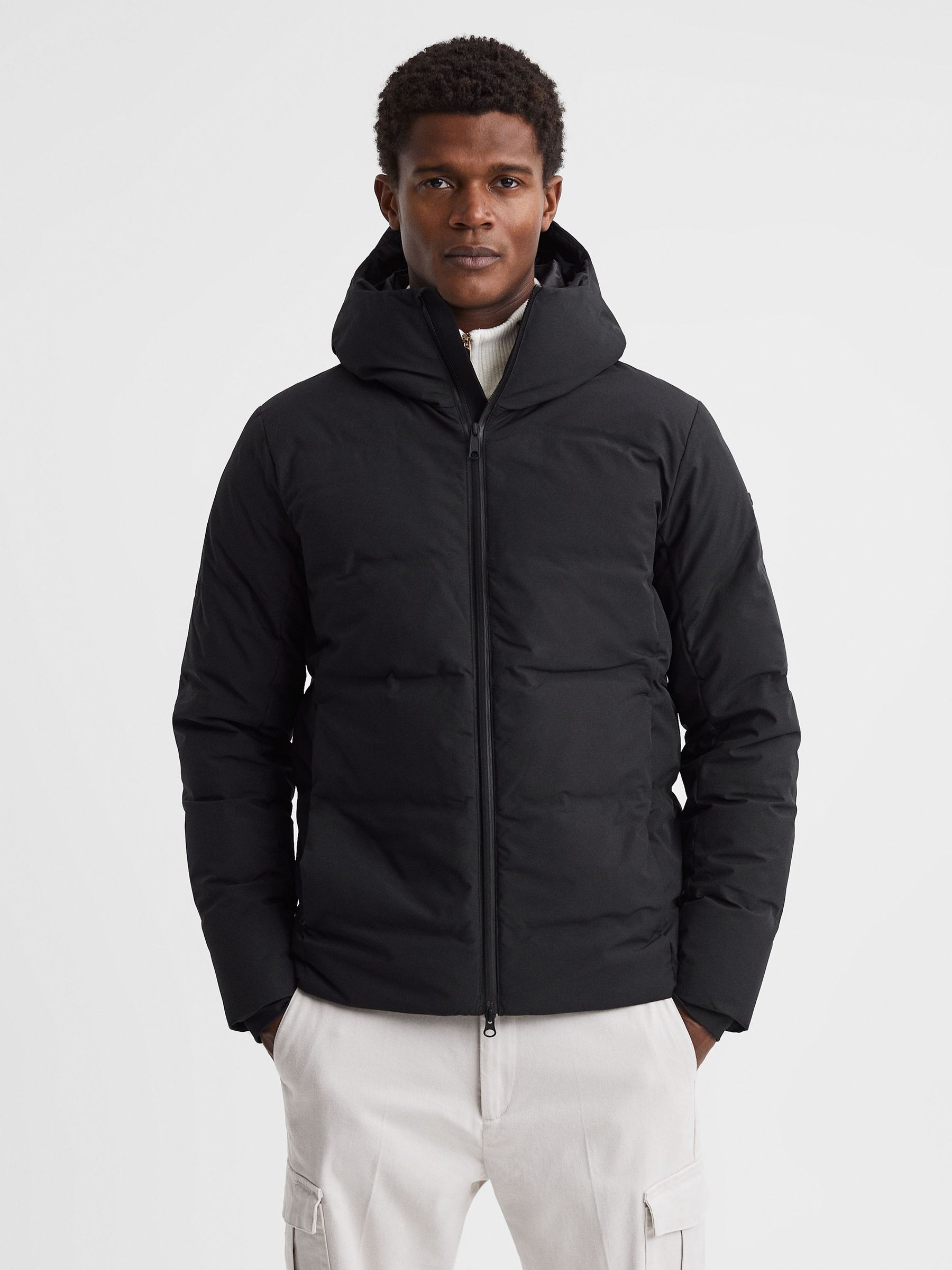 Scandinavian Edition Hooded Puffer Jacket in Onyx Black - Image 1 of 6