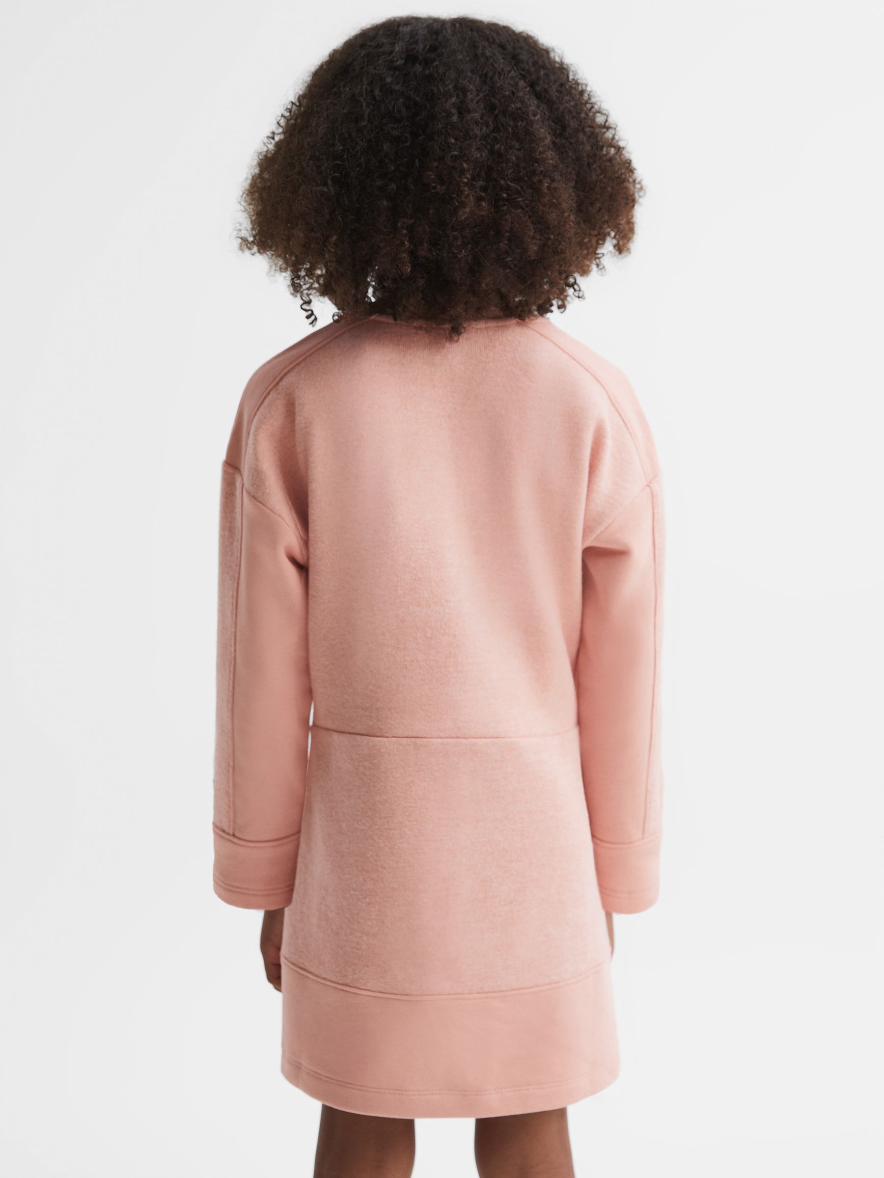 9-13 yrs Cotton Blend Drawstring Dress in Apricot - Image 5 of 6