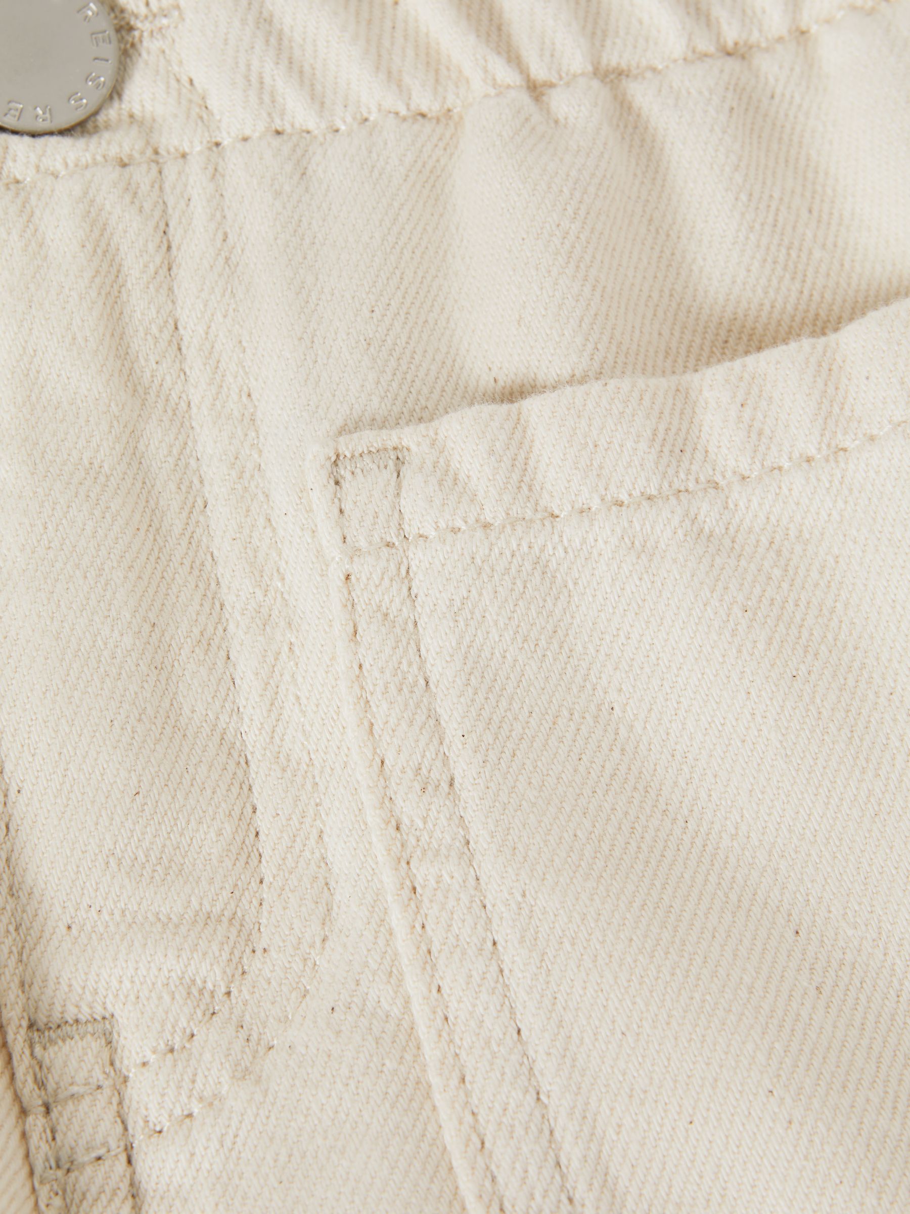 4-9 yrs High Rise Elasticated Jeans in Ecru - Image 6 of 6