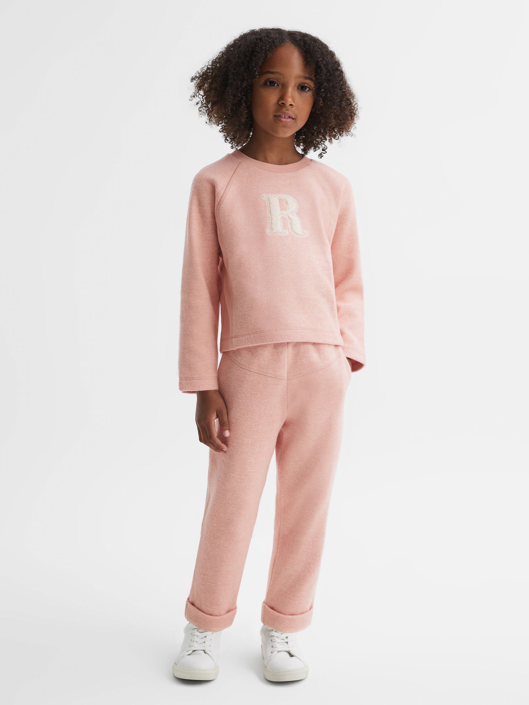 4-9 yrs Cotton Blend Drawstring Joggers in Apricot - Image 3 of 5