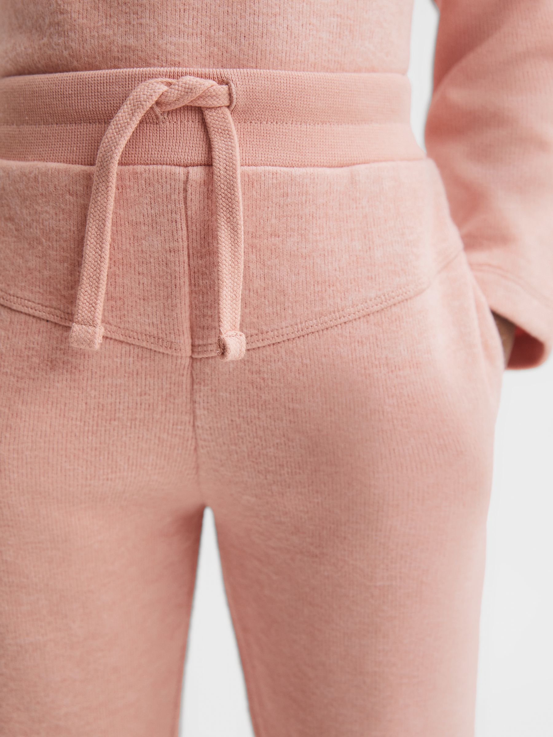 4-9 yrs Cotton Blend Drawstring Joggers in Apricot - Image 4 of 5
