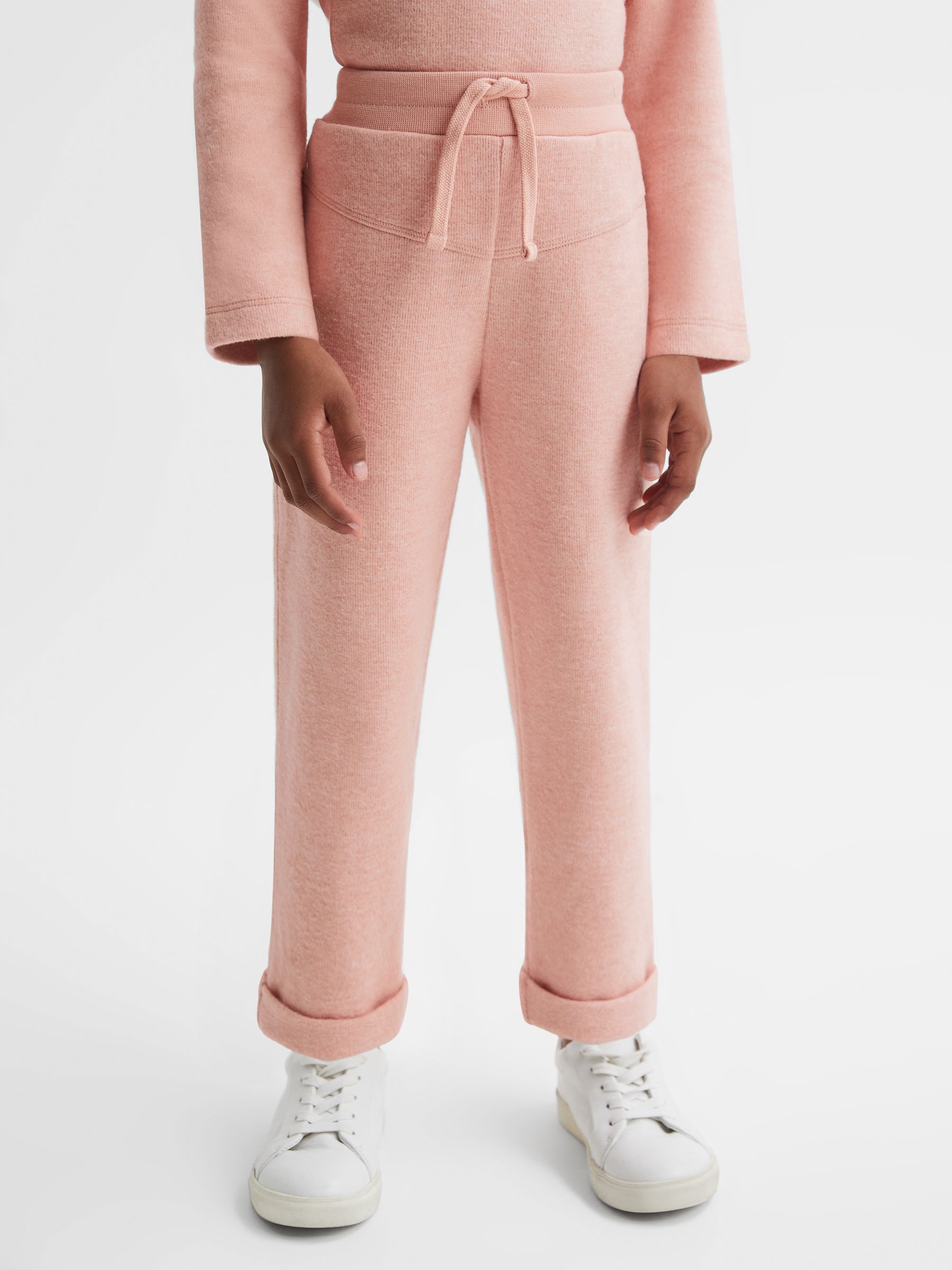 13-14 yrs Cotton Blend Drawstring Joggers in Apricot - Image 3 of 5