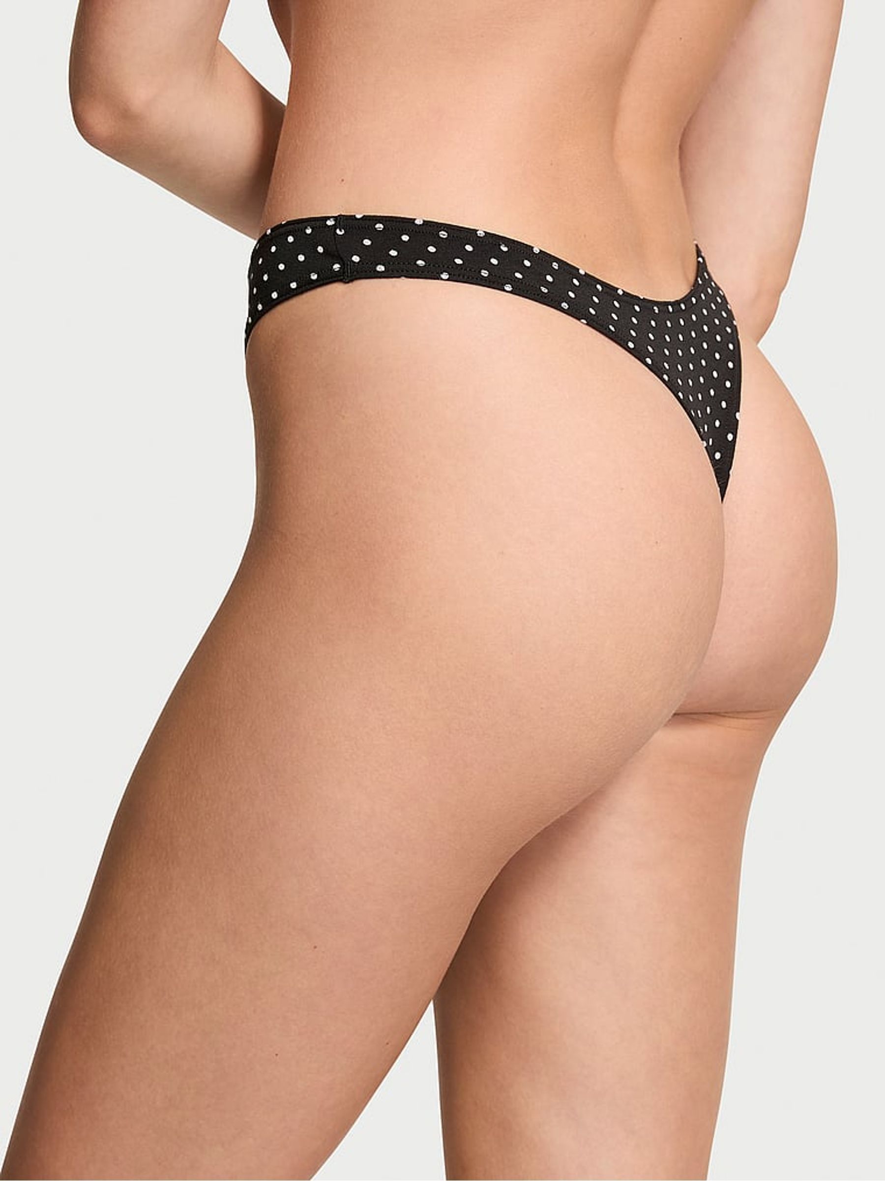 Black Dots Thong Knickers - Image 2 of 3