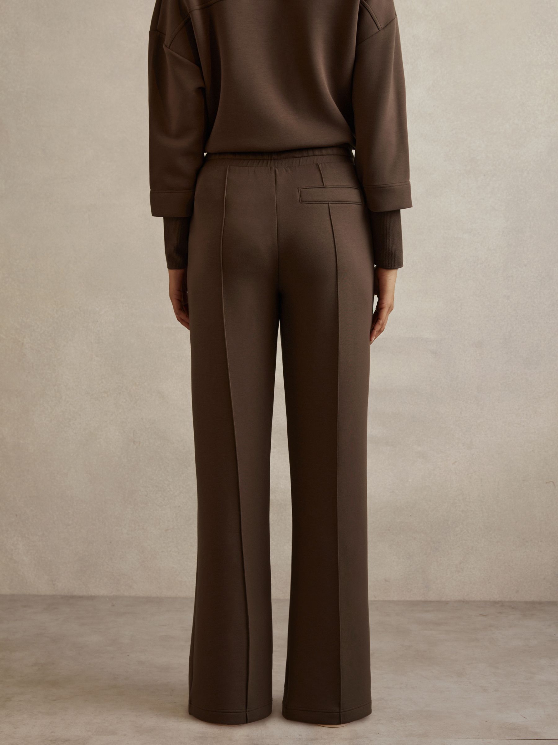 Wide Leg Joggers in Chocolate - Image 5 of 6