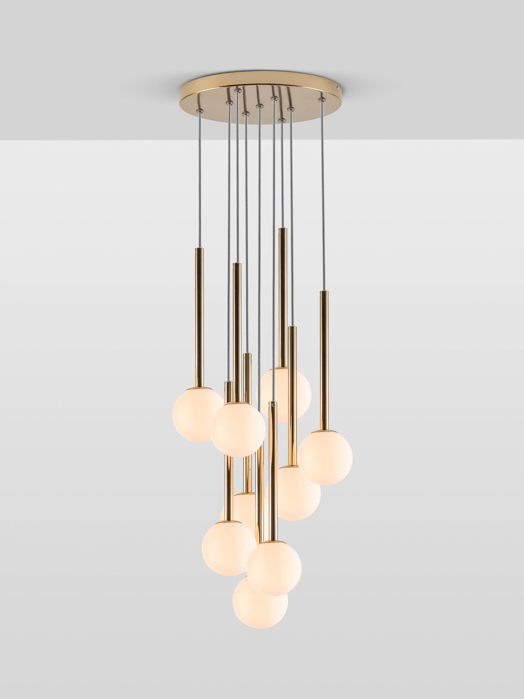 Houseof. Brass Opal Ball Cluster Light - Image 1 of 4