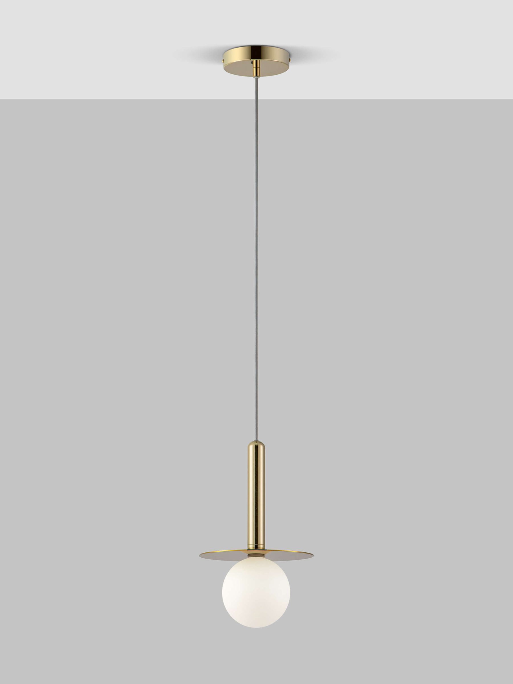 Houseof. Brass Plate Pendant Ceiling Light - Image 1 of 4