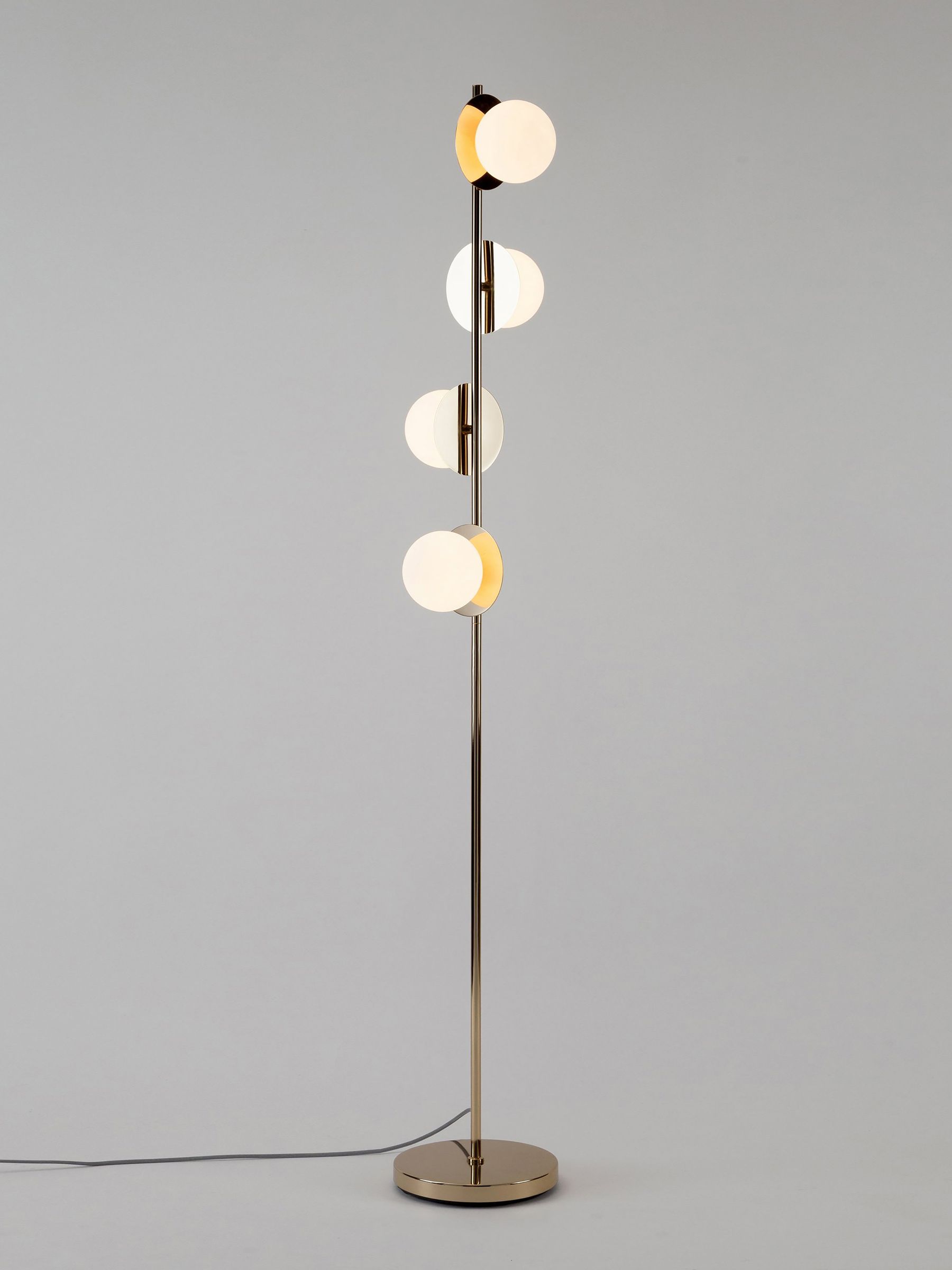 Houseof. Brass Opal Disk Floor Lamp - Image 1 of 4