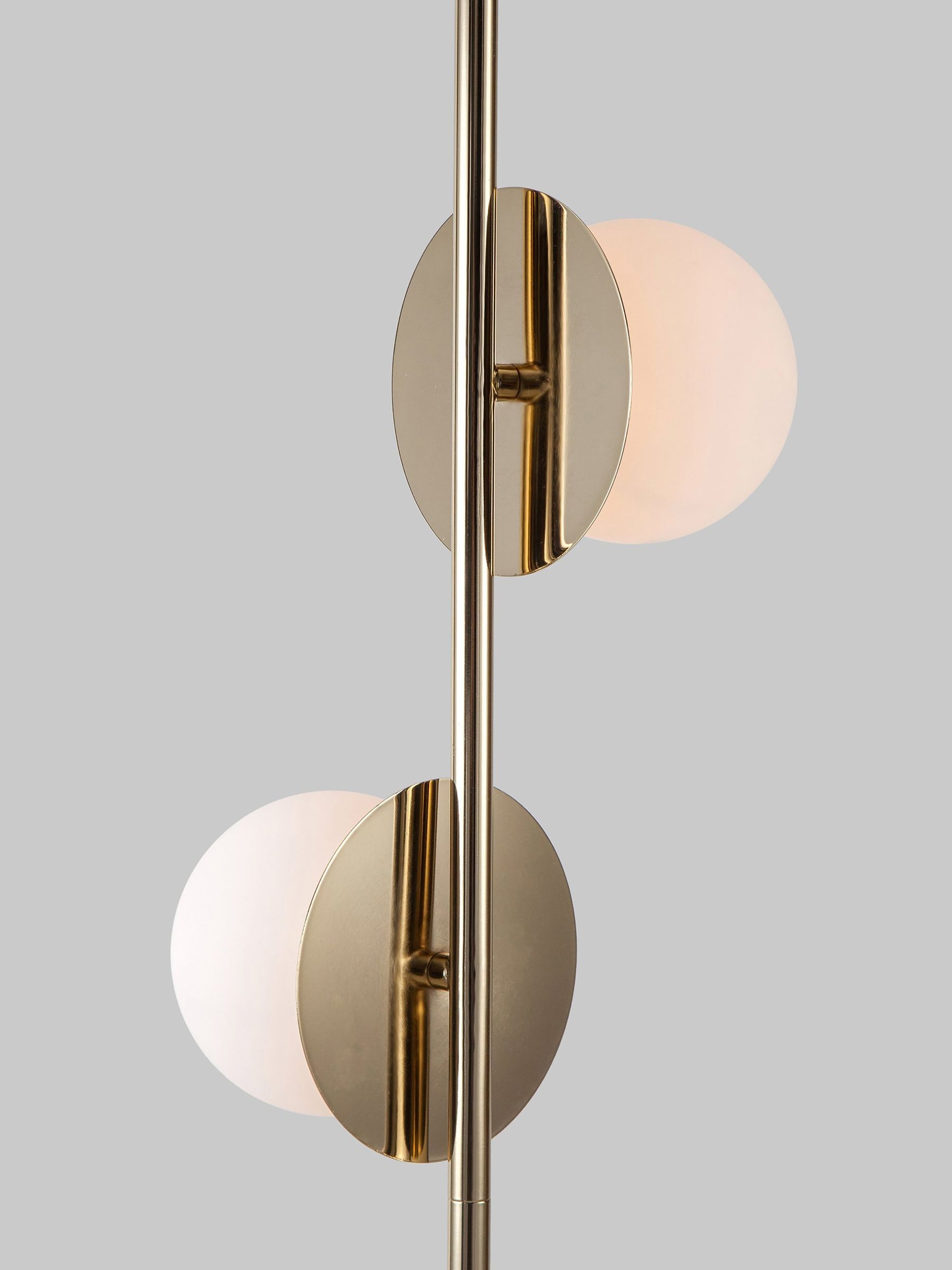 Houseof. Brass Opal Disk Floor Lamp - Image 2 of 4