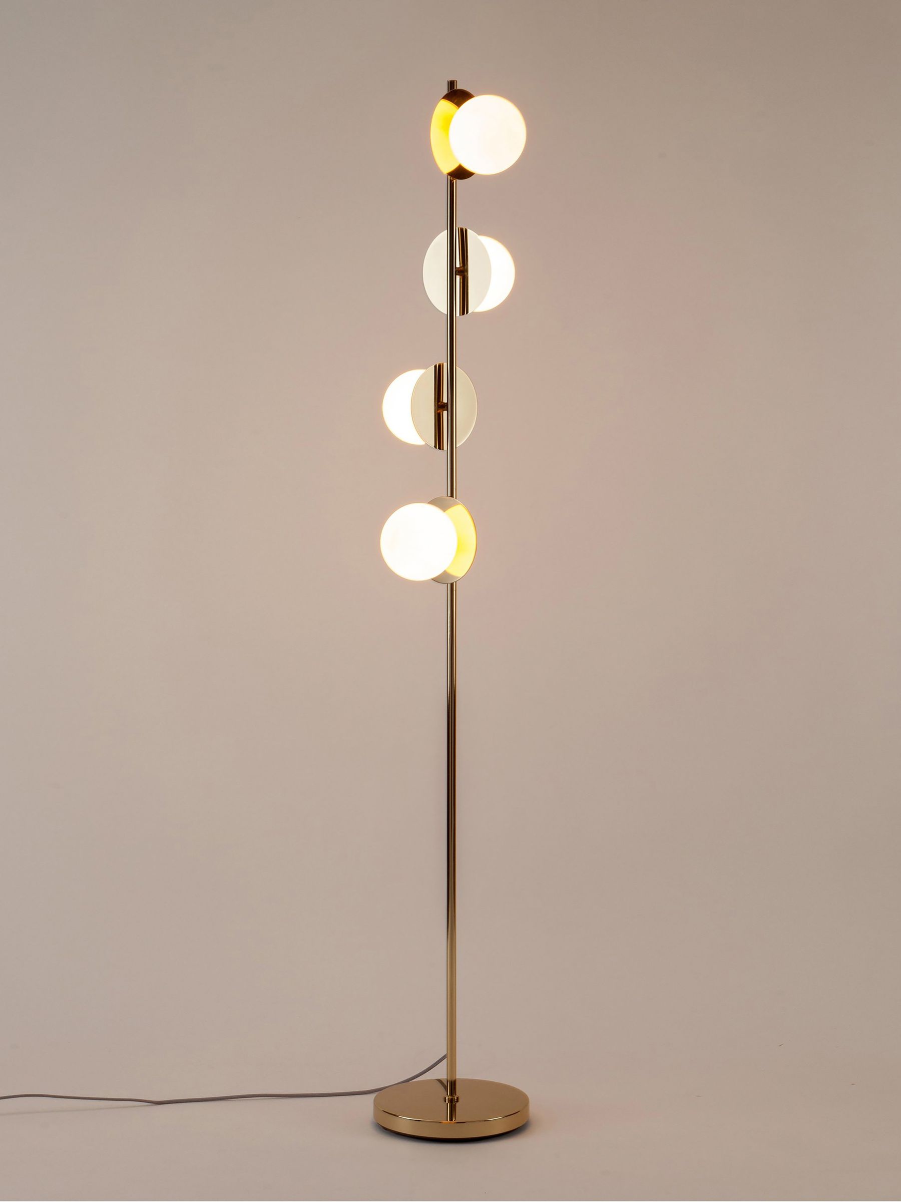 Houseof. Brass Opal Disk Floor Lamp - Image 4 of 4