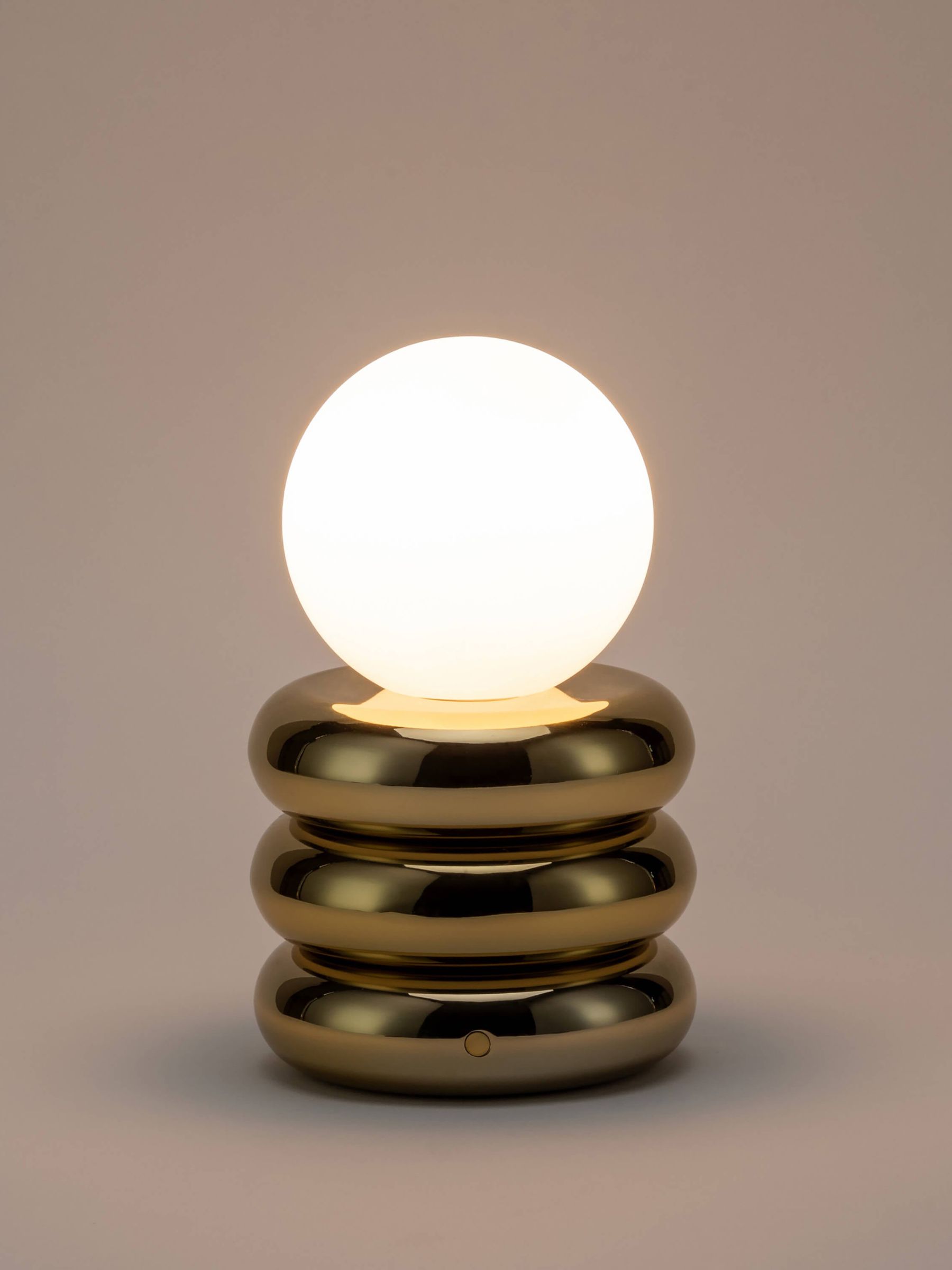 Houseof. Brass Glow Worm Rechargeable Tube Table Lamp - Image 3 of 3