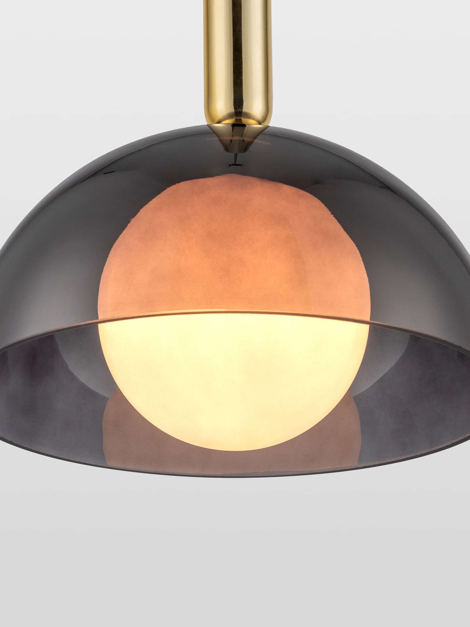 Houseof. Grey Glass Dome Ceiling Light - Image 2 of 4