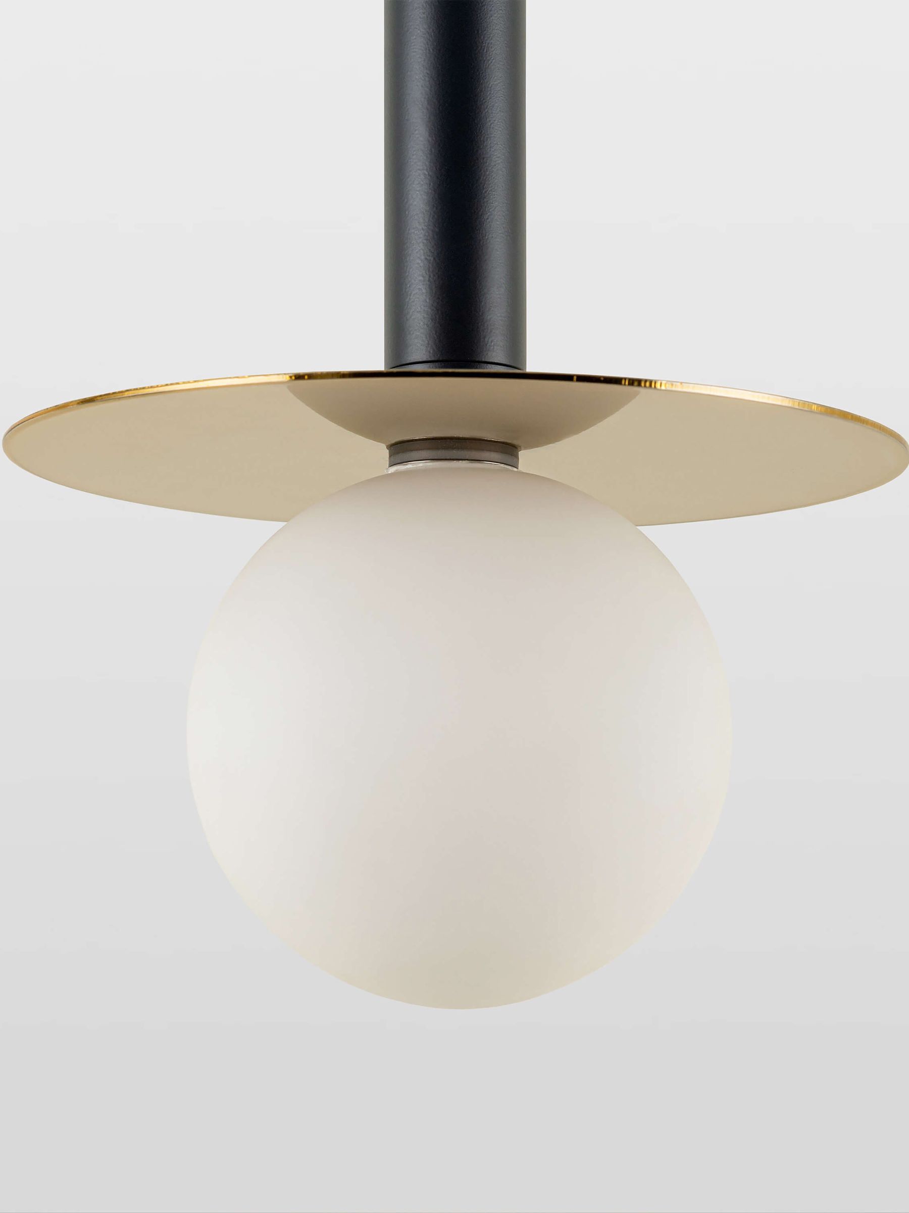 Houseof. Charcoal Grey Plate Pendant Ceiling Light - Image 3 of 4